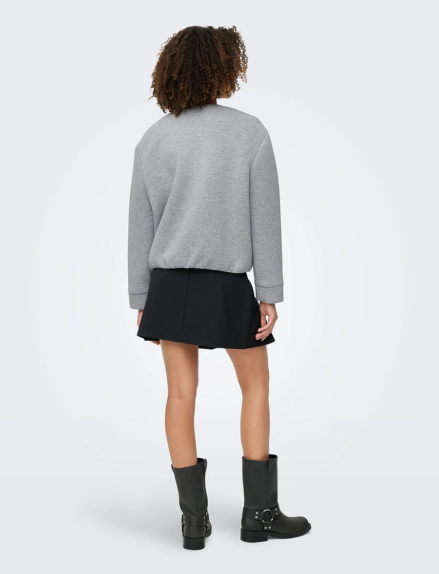 ONLY - ONLJUDITH LIFE O-NECK SCUBA JACKET OTW - bomberjacken - medium grey melange - 3