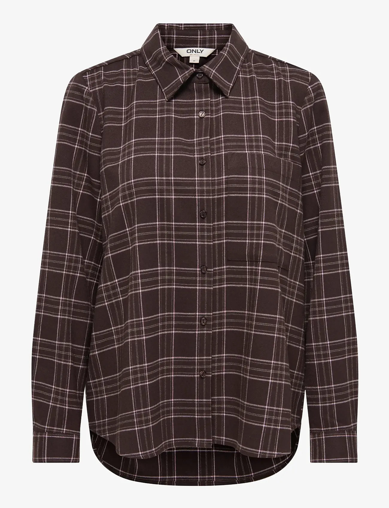 ONLY - ONLWREN CHECK SHIRT WVN - långärmade skjortor - black - 1