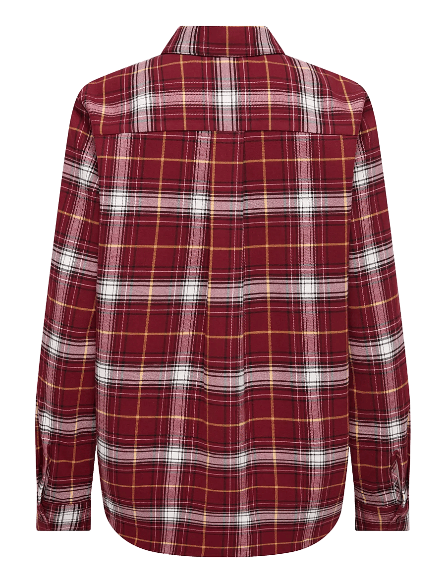 ONLY - ONLWREN CHECK SHIRT WVN - långärmade skjortor - syrah - 2