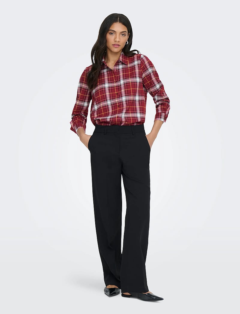 ONLY - ONLWREN CHECK SHIRT WVN - marškiniai ilgomis rankovėmis - syrah - 5