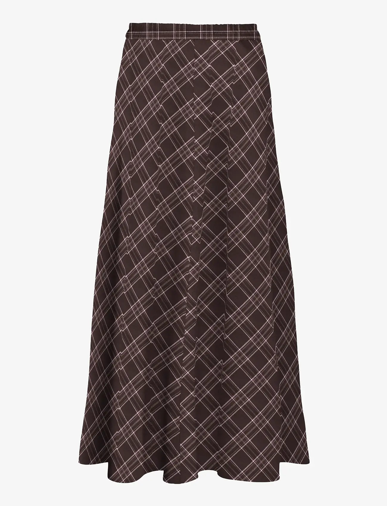 ONLY - ONLWREN CHECK LONG SKIRT WVN - maxi röcke - black - 1