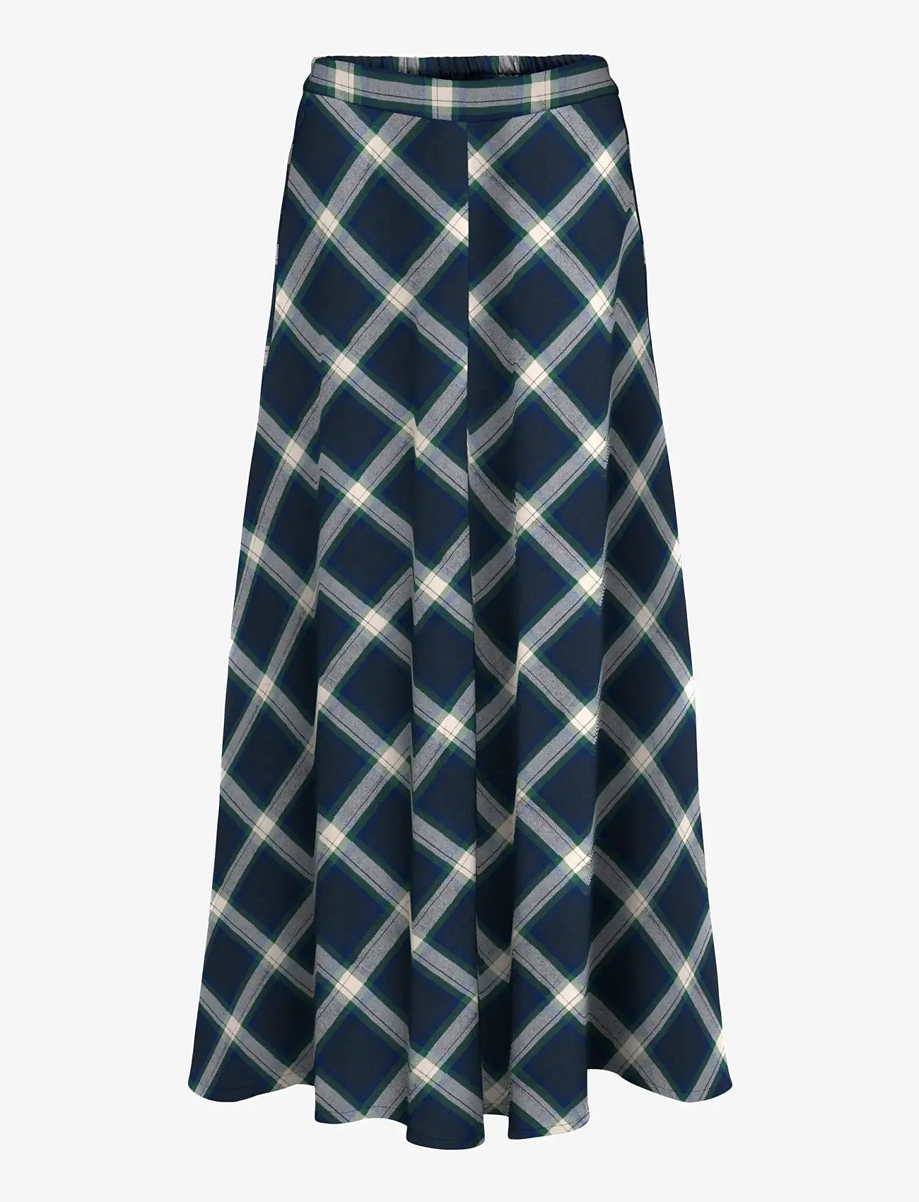 ONLY - ONLWREN CHECK LONG SKIRT WVN - maxi röcke - night sky - 0