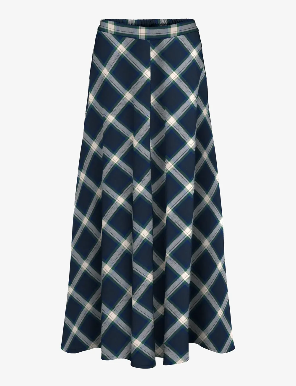 ONLY - ONLWREN CHECK LONG SKIRT WVN - maxi röcke - night sky - 0