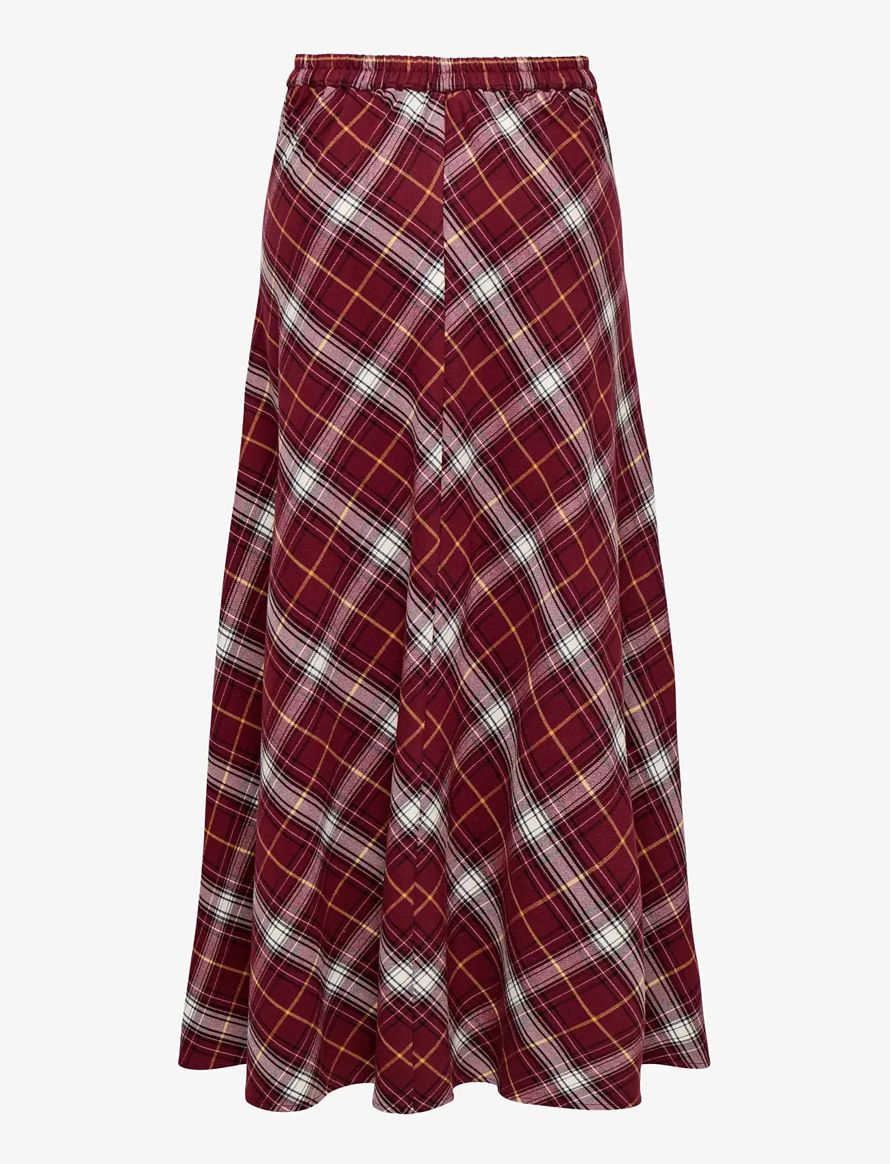 ONLY - ONLWREN CHECK LONG SKIRT WVN - maxi nederdele - syrah - 1