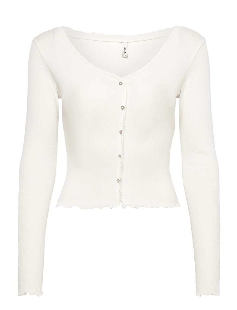 ONLY - ONLLAILA L/S BUTTON TOP MIX BOX JRS NOOS - nabapluusid - cloud dancer - 0