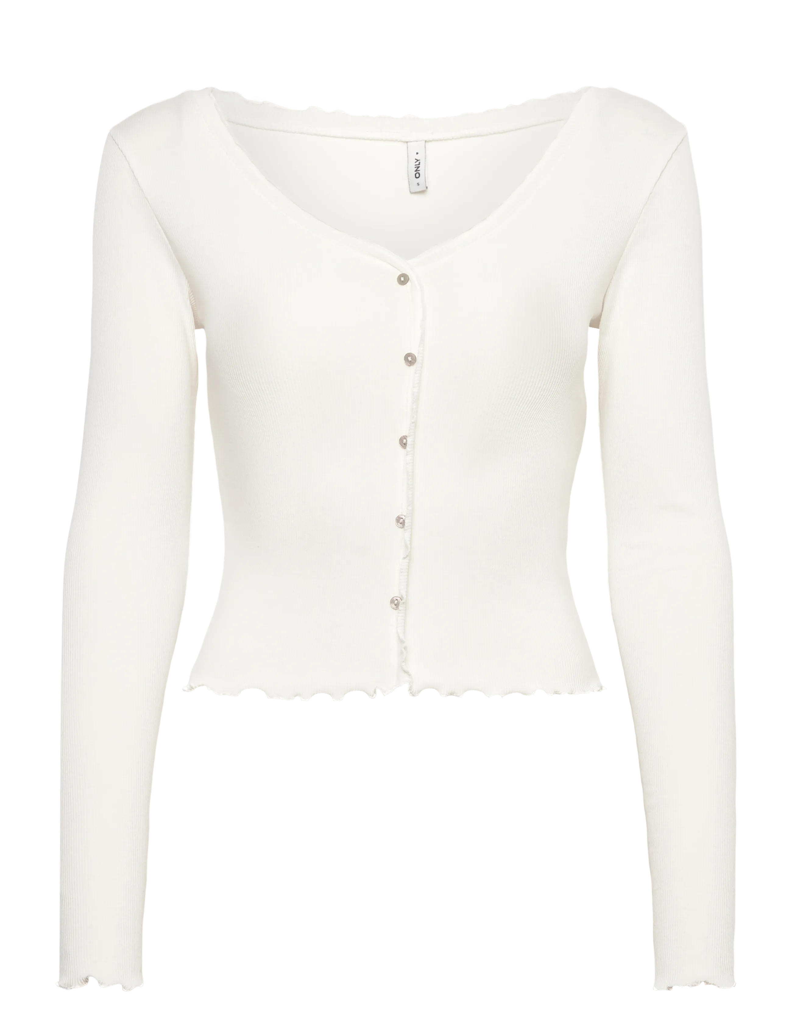 ONLY ONLLAILA L/S BUTTON TOP MIX BOX JRS NOOS - T-Shirts & Tops - CLOUD DANCER / cream