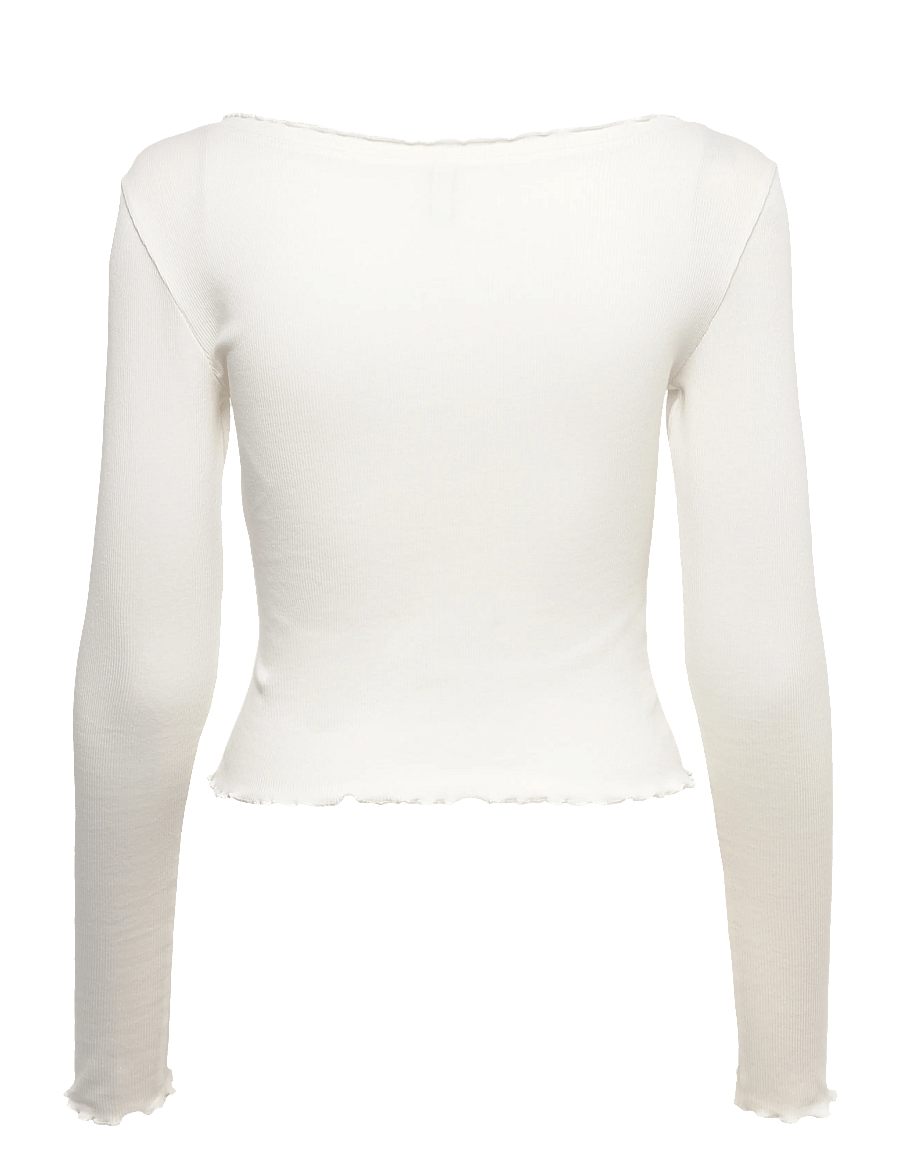 ONLY - ONLLAILA L/S BUTTON TOP MIX BOX JRS NOOS - crop tops - cloud dancer - 1