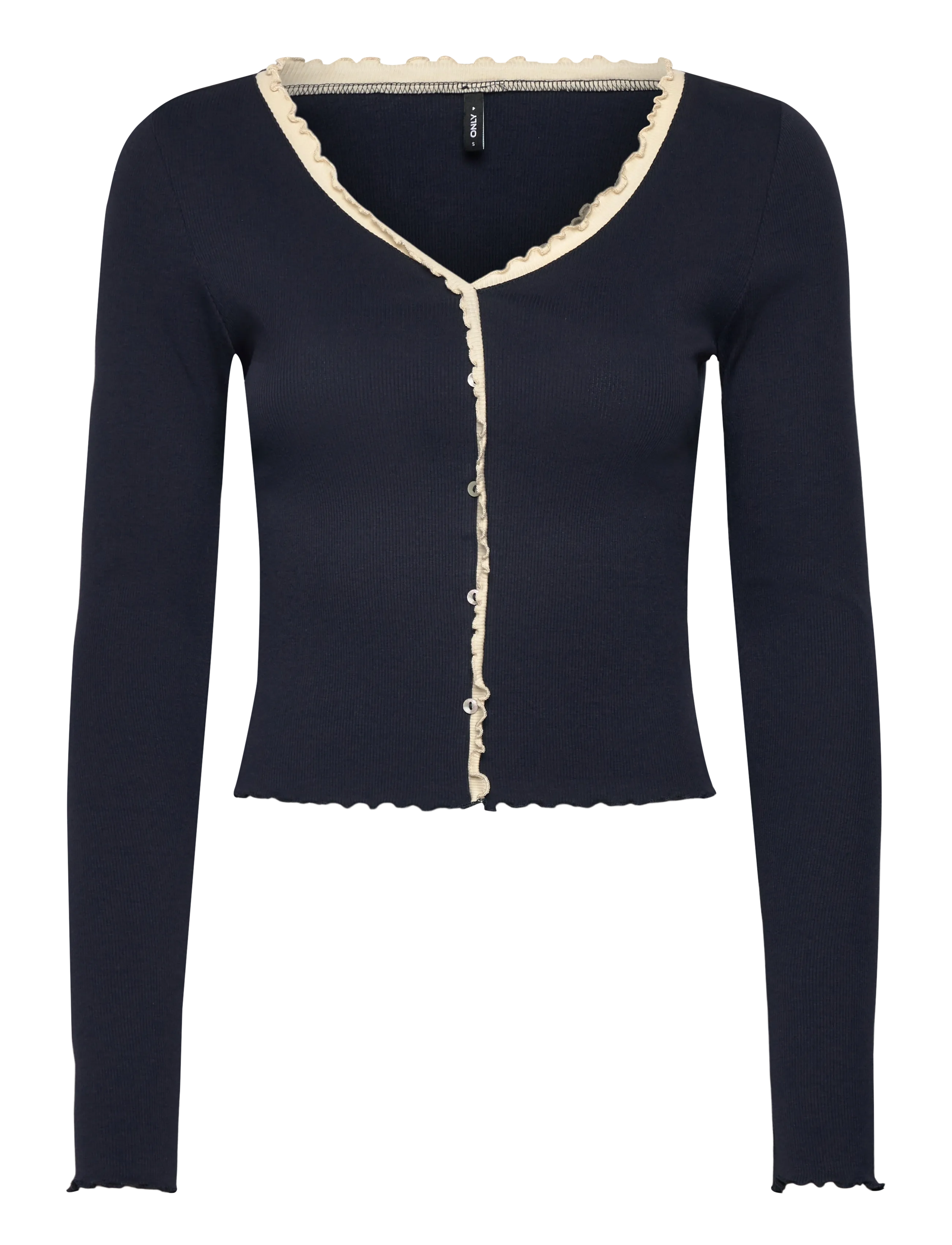 ONLY - ONLLAILA L/S BUTTON TOP MIX BOX JRS NOOS - crop tops - navy blazer - 0