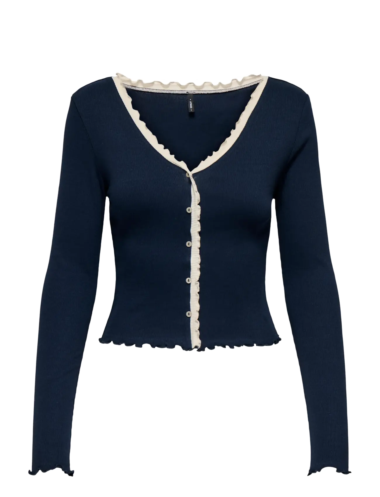 ONLY ONLLAILA L/S BUTTON TOP MIX BOX JRS NOOS - T-särgid ja alussärgid - NAVY BLAZER / navy