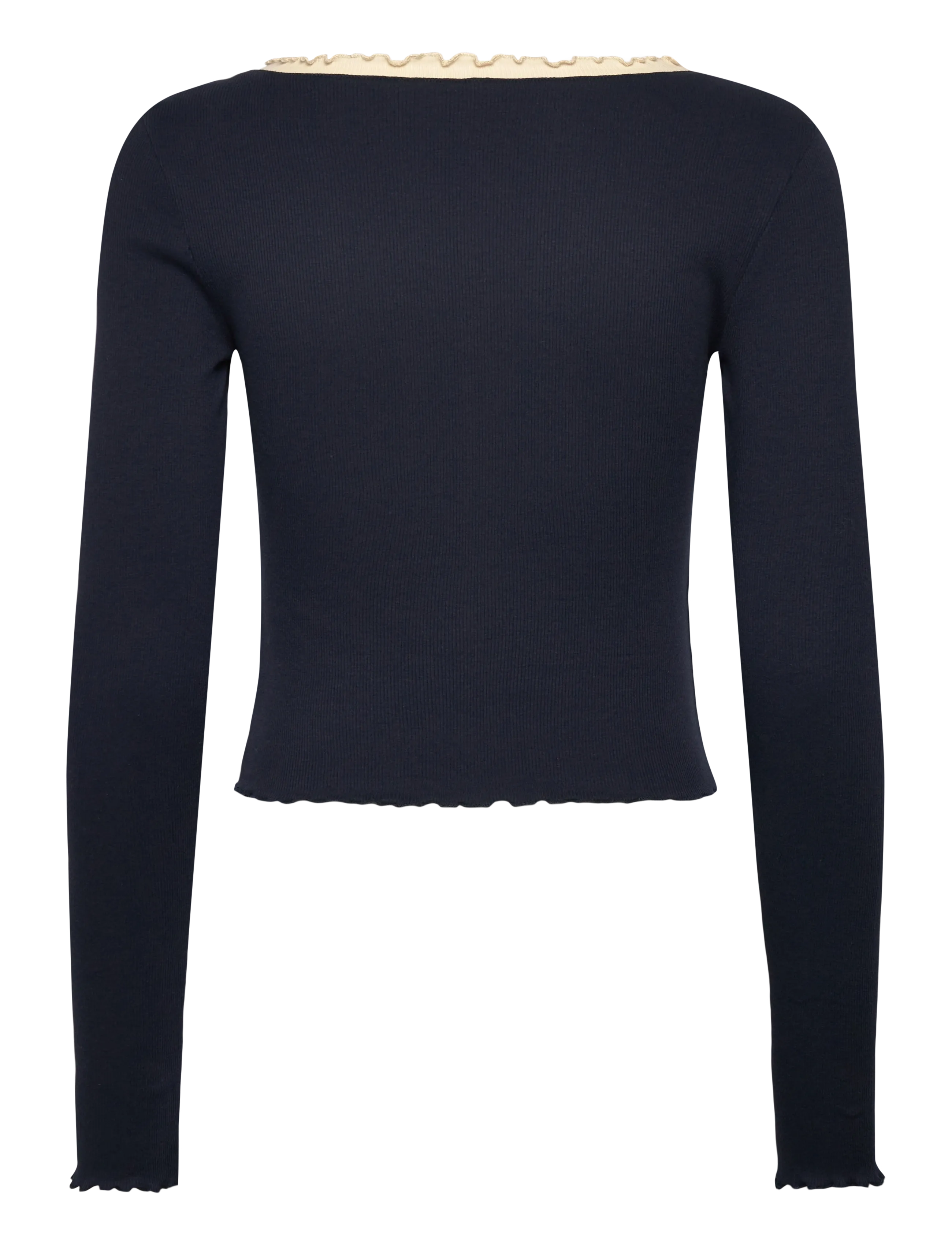 ONLY - ONLLAILA L/S BUTTON TOP MIX BOX JRS NOOS - crop tops - navy blazer - 1