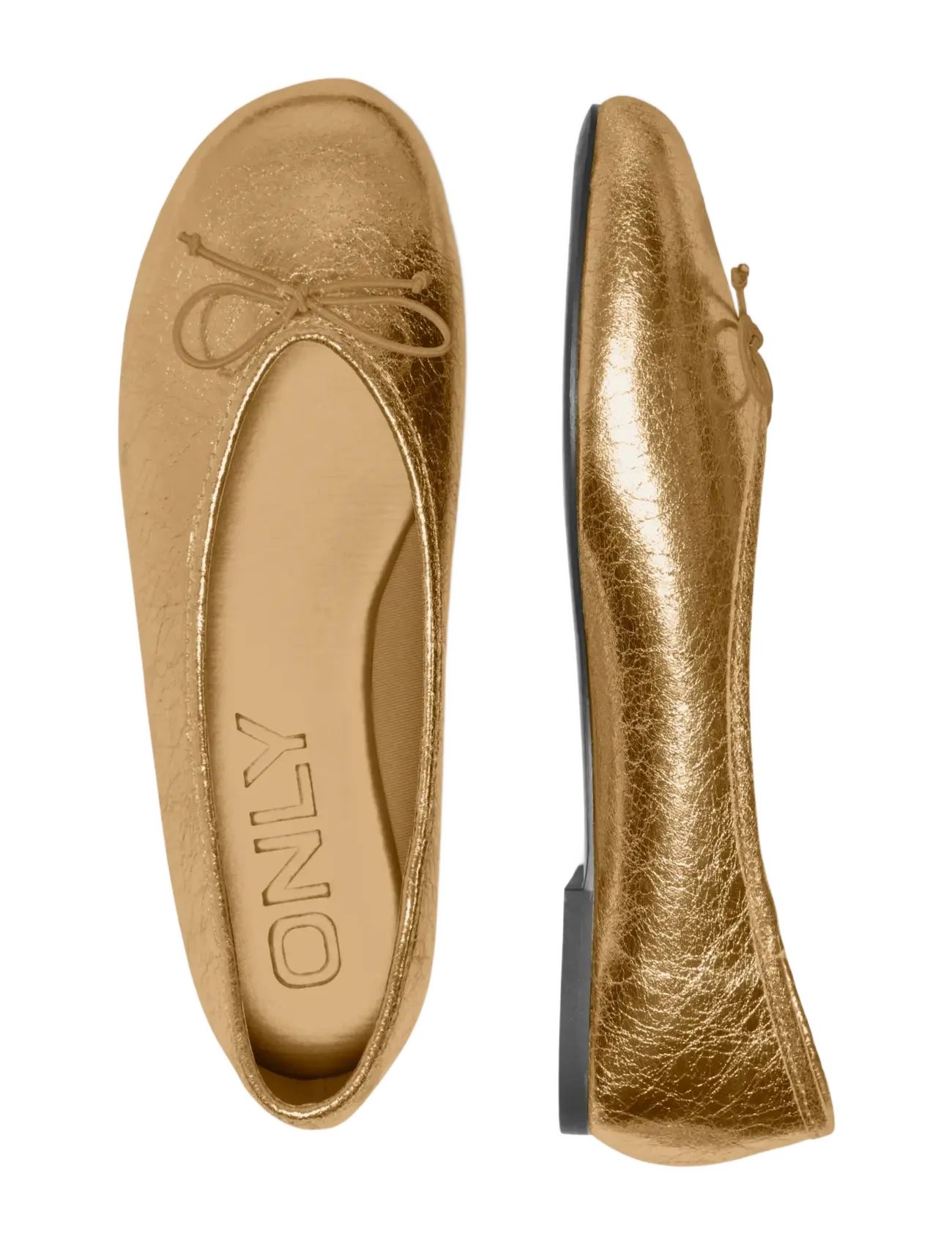 ONLY ONLADRIANA-1 BASIC PU BALLERINA - Ballerina sko - GOLD COLOUR / gold