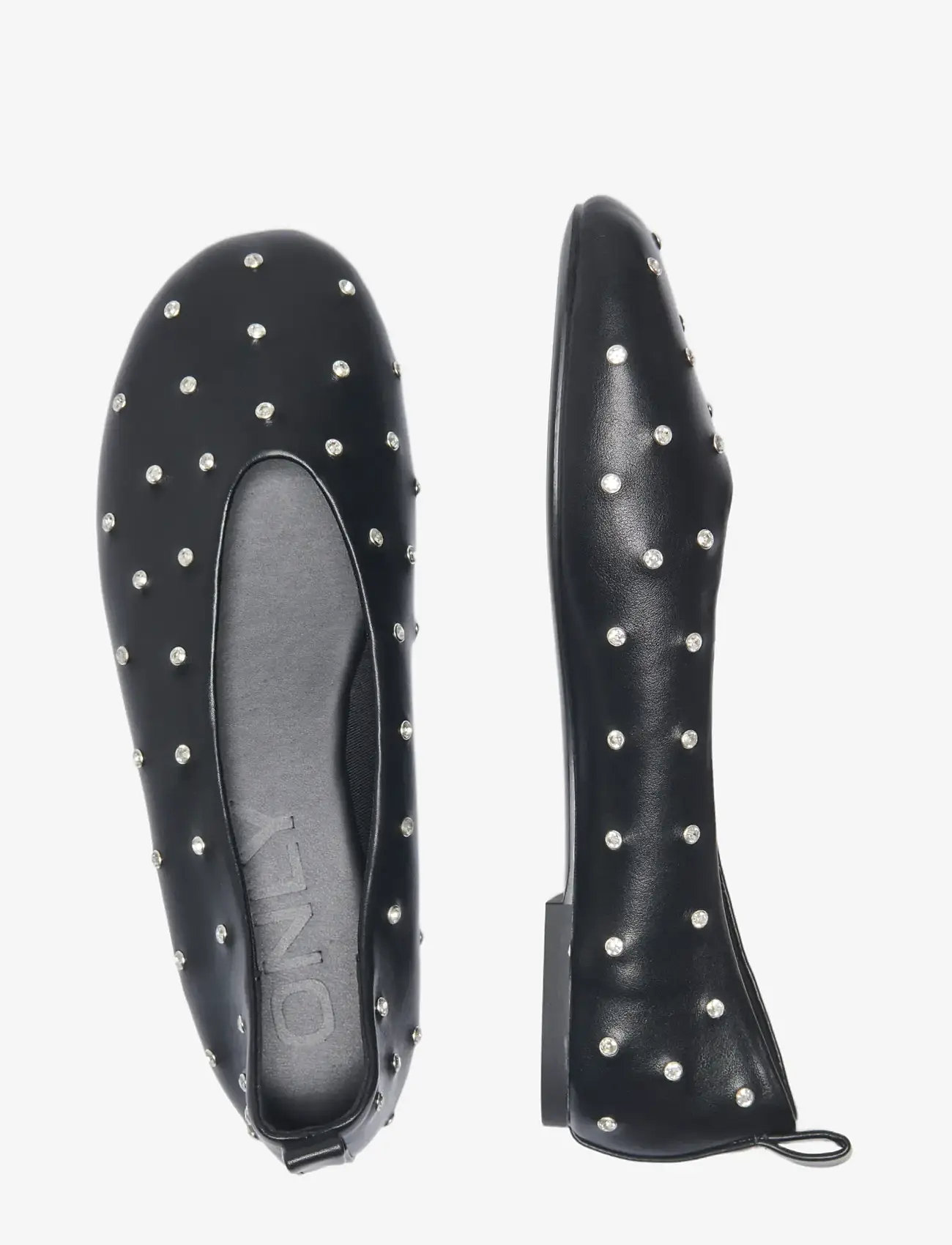 ONLY - ONLADRIANA-2 STUDS PU BALLERINA - særlige begivenheder - black - 0