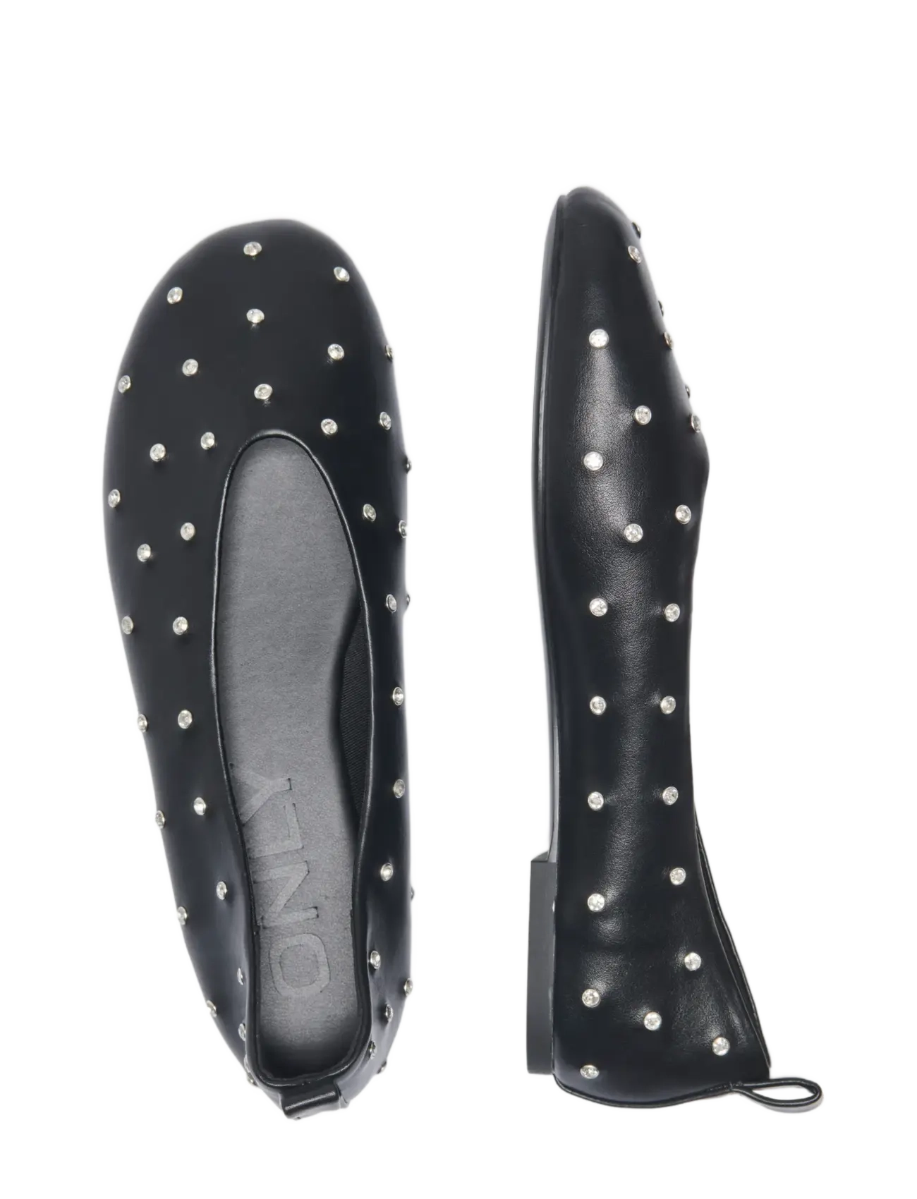 ONLY ONLADRIANA-2 STUDS PU BALLERINA - Schuhe - BLACK / black