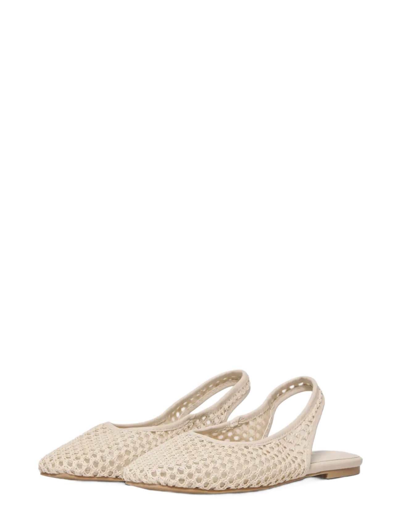 ONLY - ONLAKIRA-7 WOVEN SLINGBACK BALLERINA - erilised sündmused - beige - 1