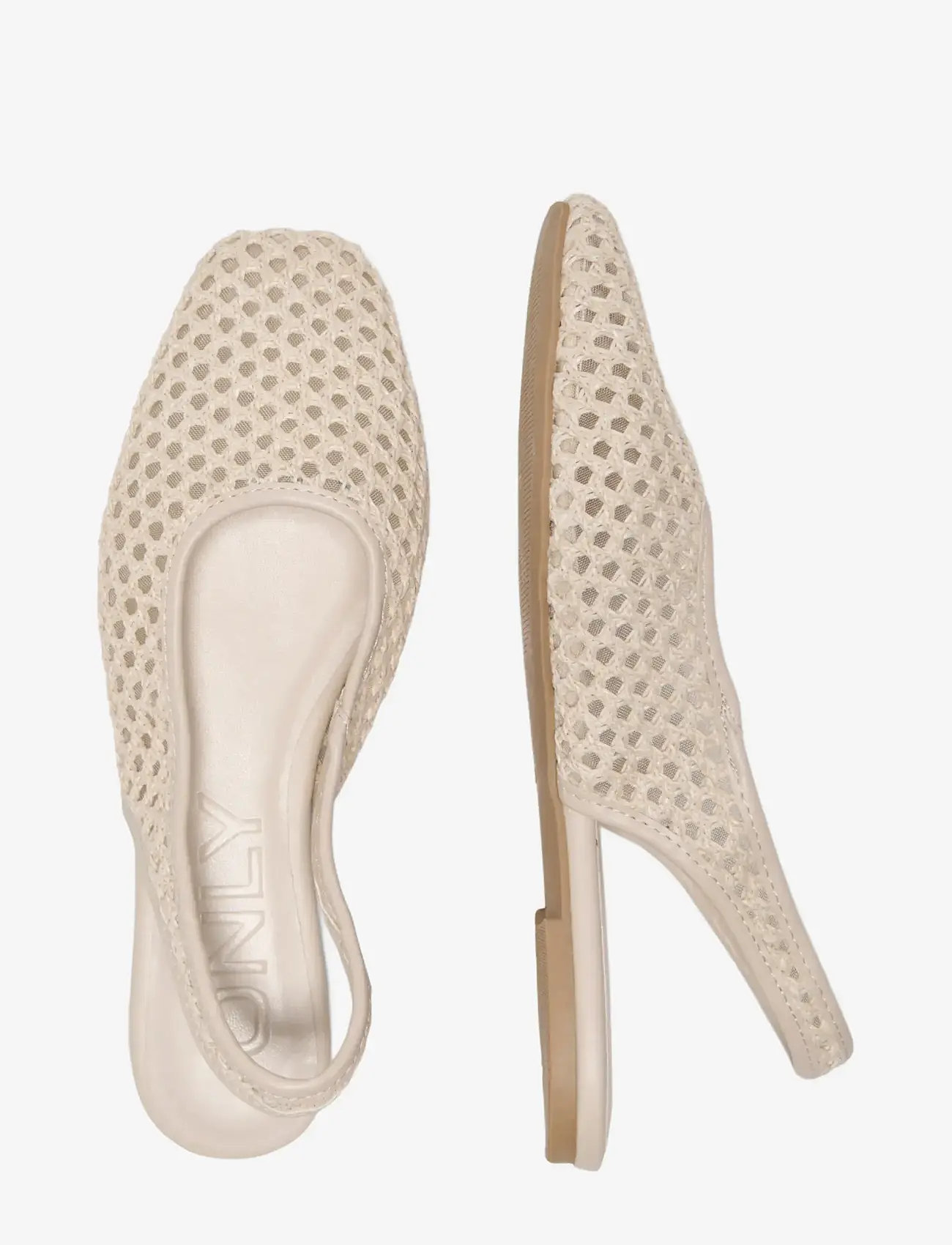 ONLY - ONLAKIRA-7 WOVEN SLINGBACK BALLERINA - særlige begivenheder - beige - 3