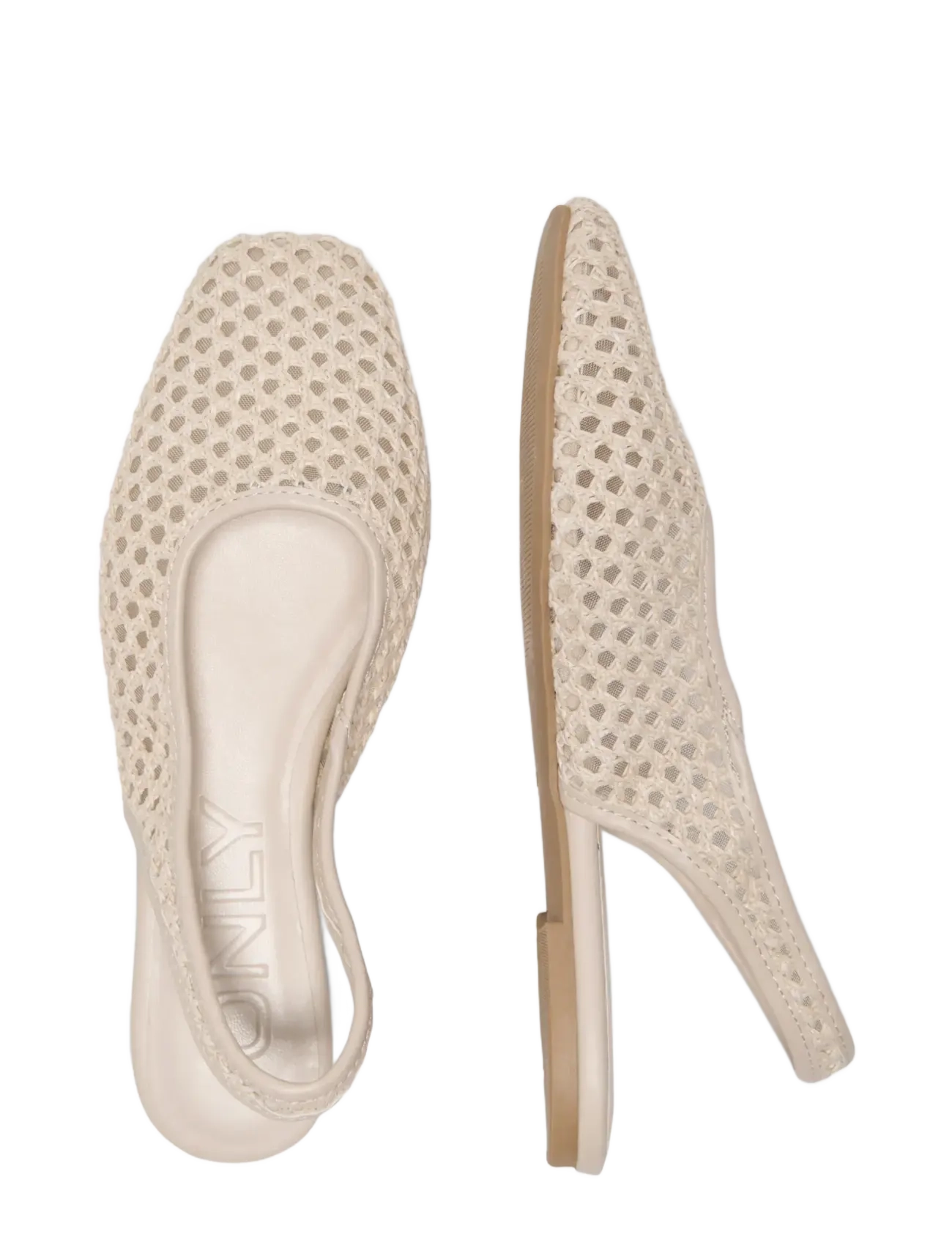 ONLY - ONLAKIRA-7 WOVEN SLINGBACK BALLERINA - erilised sündmused - beige - 3