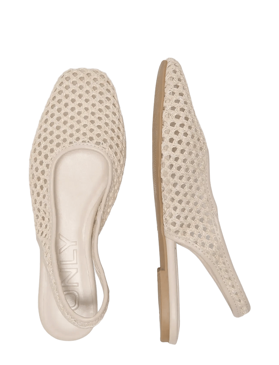 ONLY - ONLAKIRA-7 WOVEN SLINGBACK BALLERINA - erilised sündmused - beige - 3