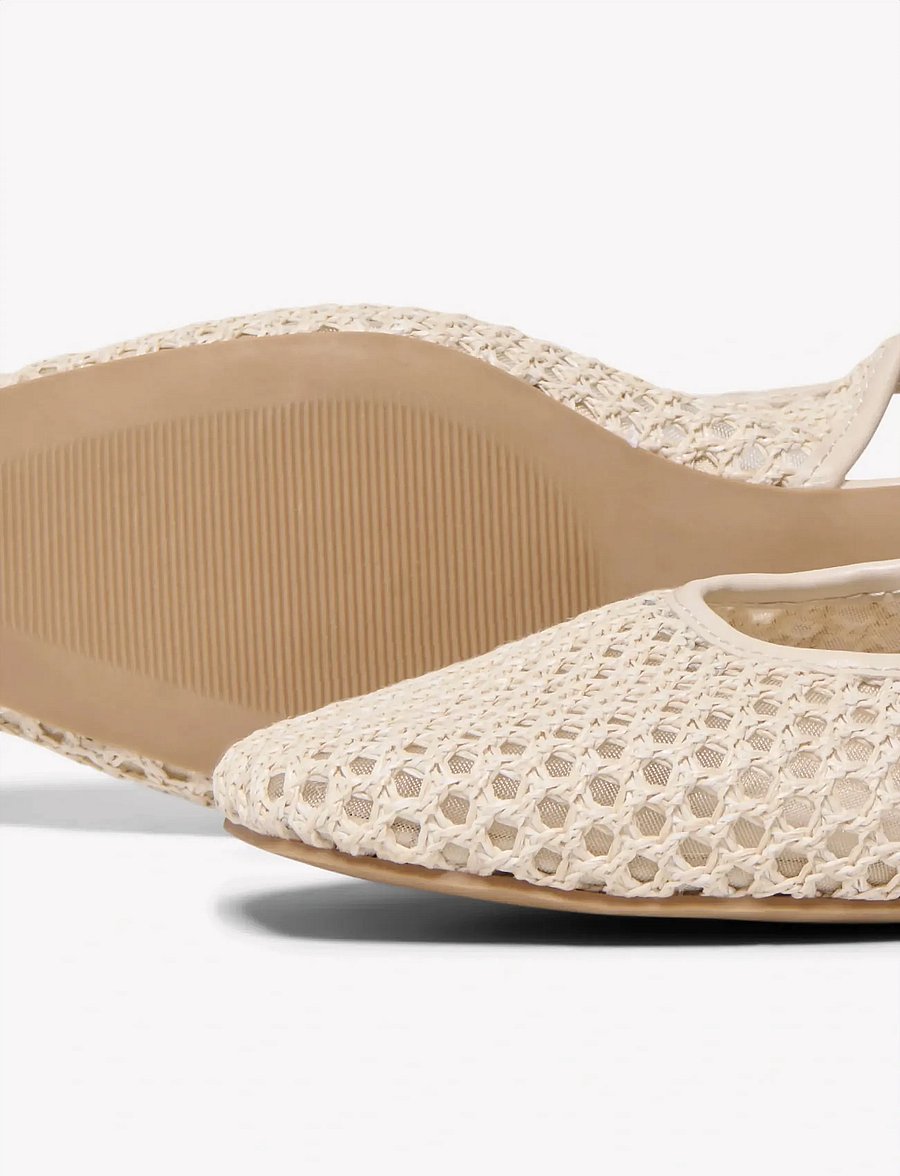 ONLY - ONLAKIRA-7 WOVEN SLINGBACK BALLERINA - erilised sündmused - beige - 4
