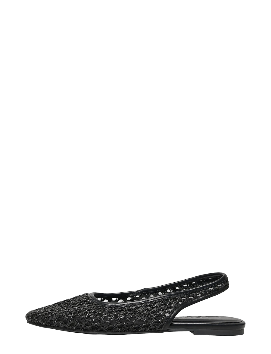 ONLY - ONLAKIRA-7 WOVEN SLINGBACK BALLERINA - særlige begivenheder - black - 0