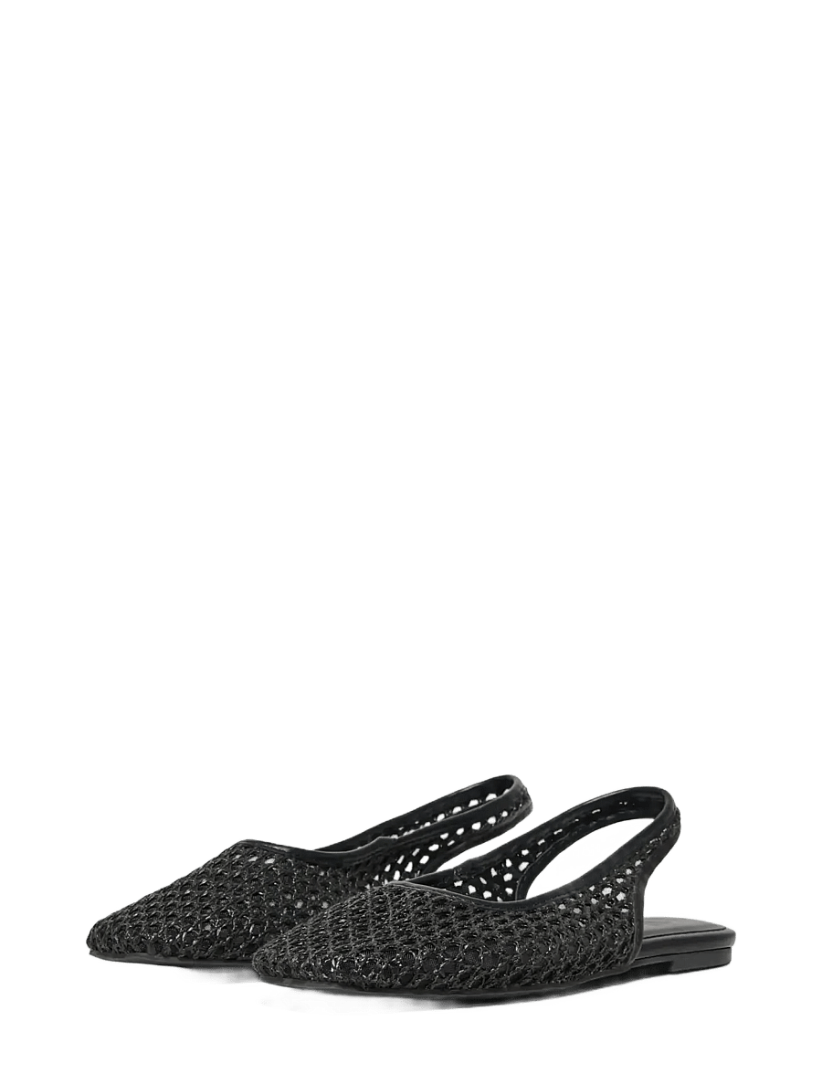ONLY - ONLAKIRA-7 WOVEN SLINGBACK BALLERINA - særlige begivenheder - black - 2