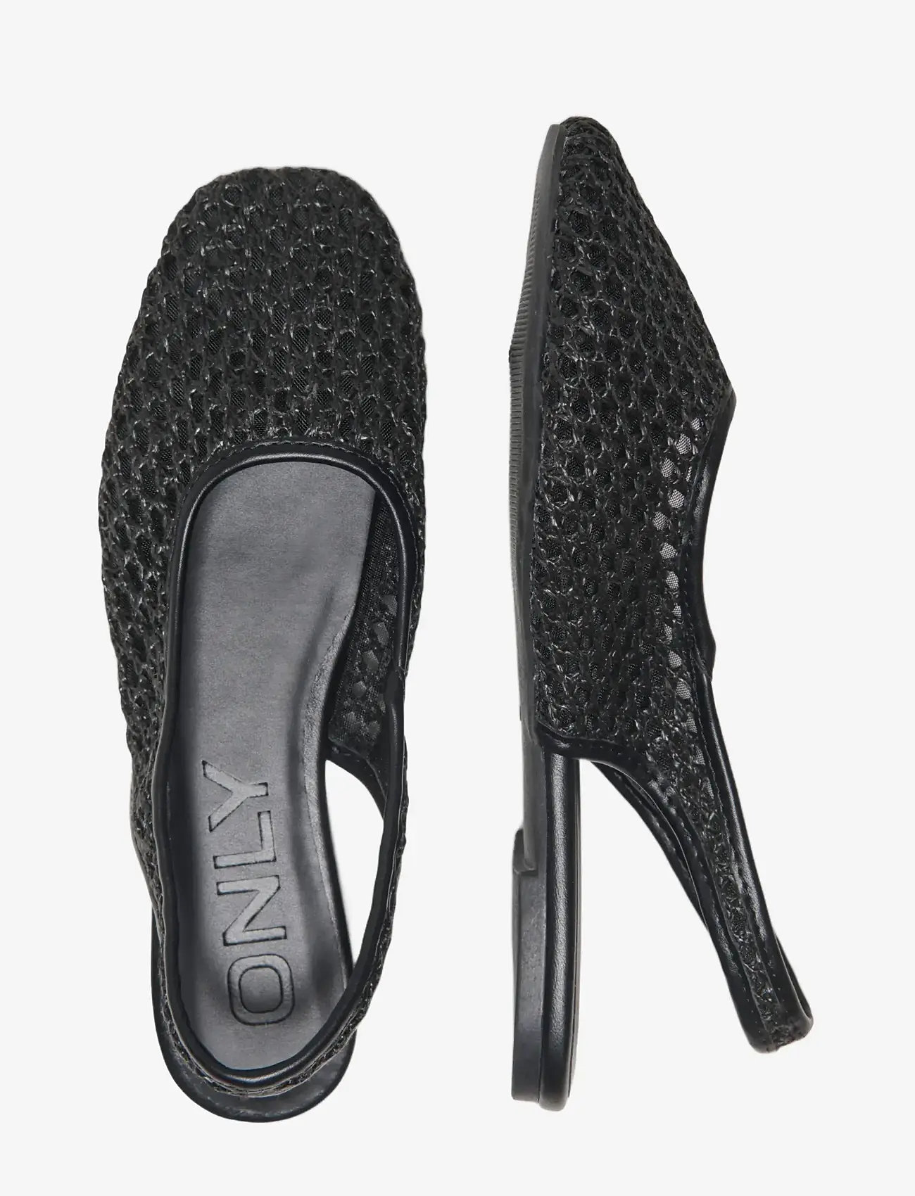 ONLY - ONLAKIRA-7 WOVEN SLINGBACK BALLERINA - flade slingbacks - black - 3