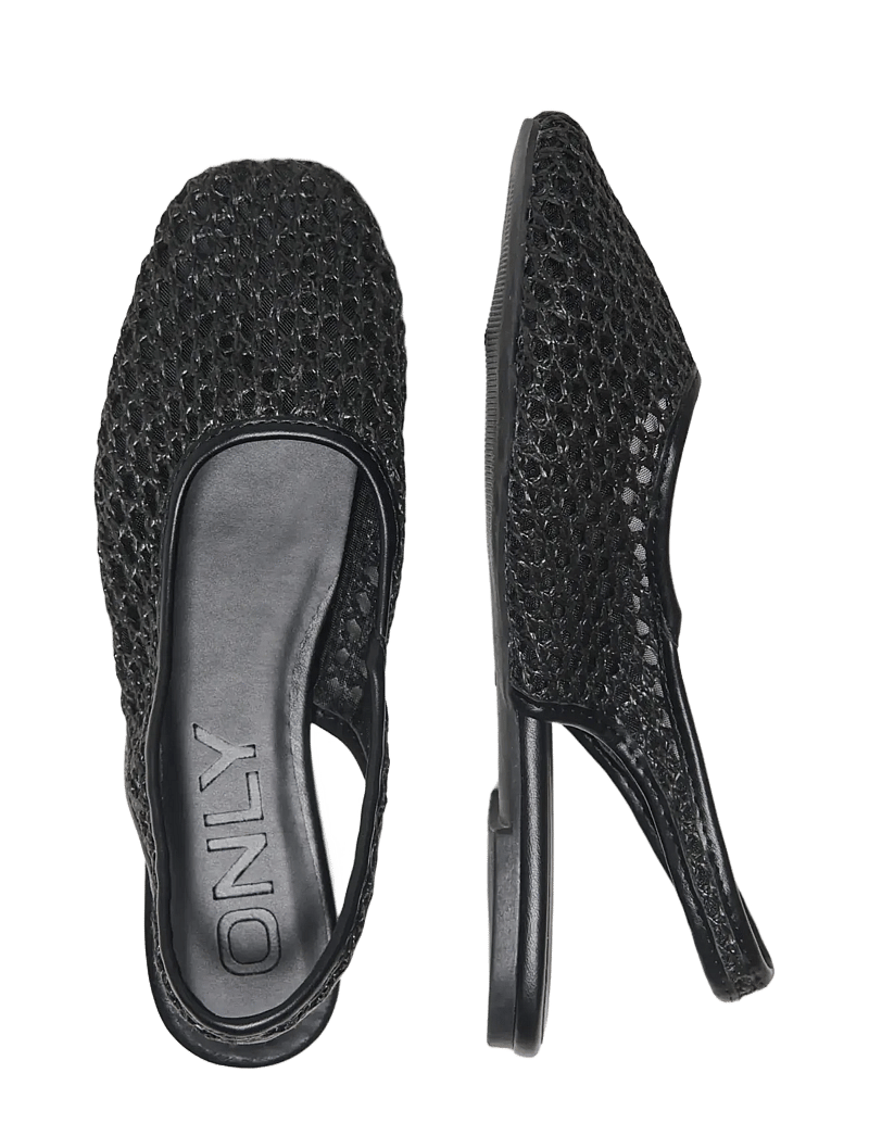 ONLY - ONLAKIRA-7 WOVEN SLINGBACK BALLERINA - flade slingbacks - black - 3
