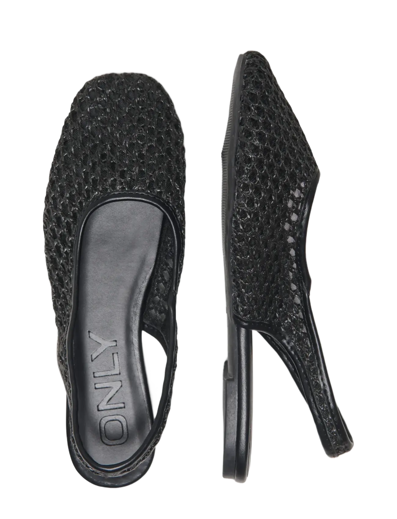 ONLY - ONLAKIRA-7 WOVEN SLINGBACK BALLERINA - særlige begivenheder - black - 3