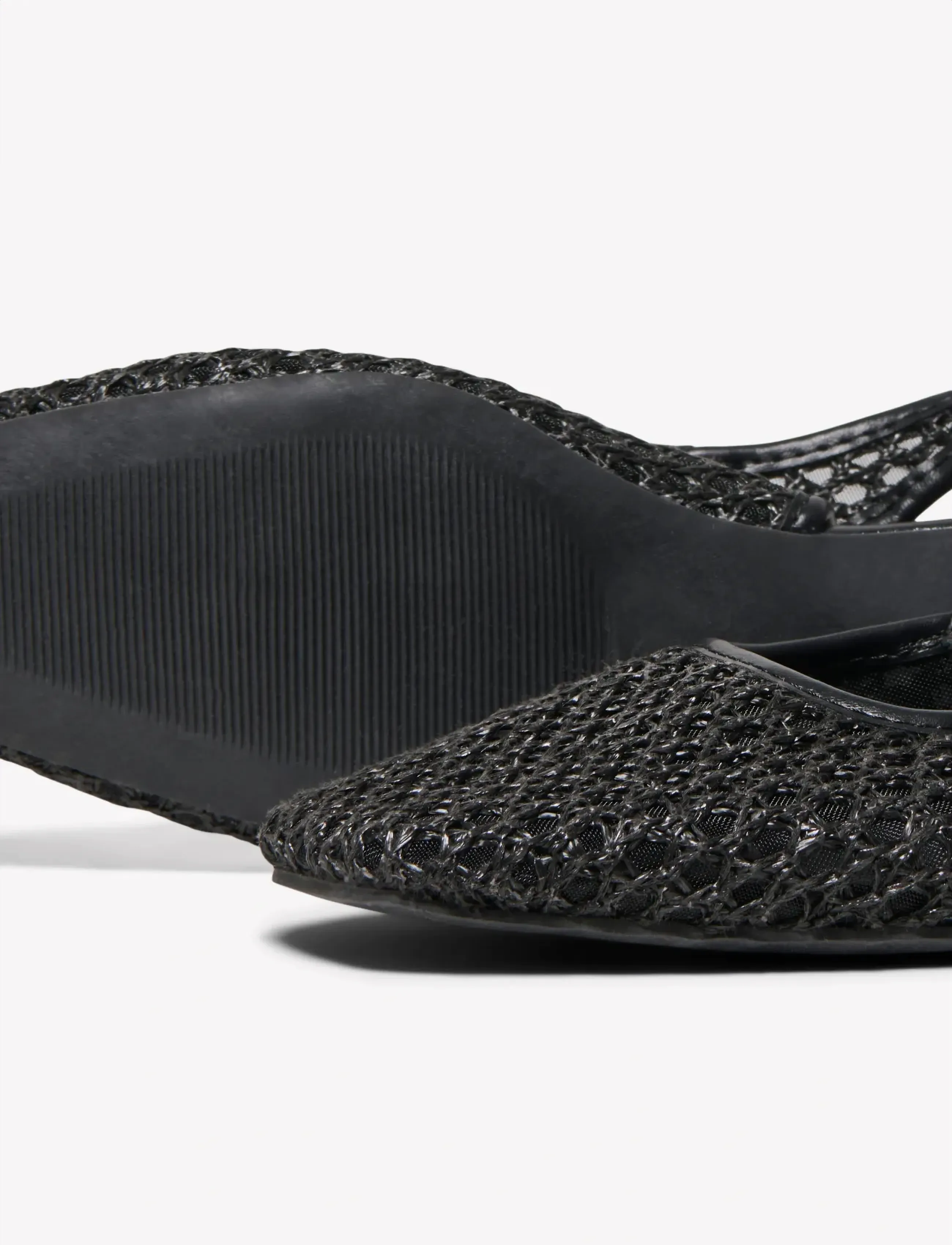 ONLY - ONLAKIRA-7 WOVEN SLINGBACK BALLERINA - særlige begivenheder - black - 4
