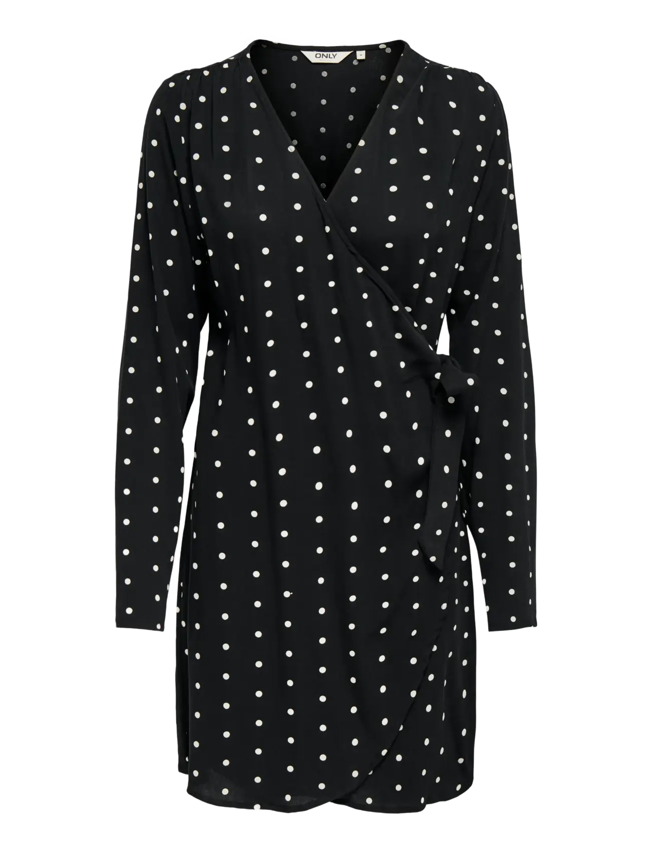 ONLY Onlkeshav L/S V-Ausschnitt Wrap Kleid Wvn Schwarz - M - Damen