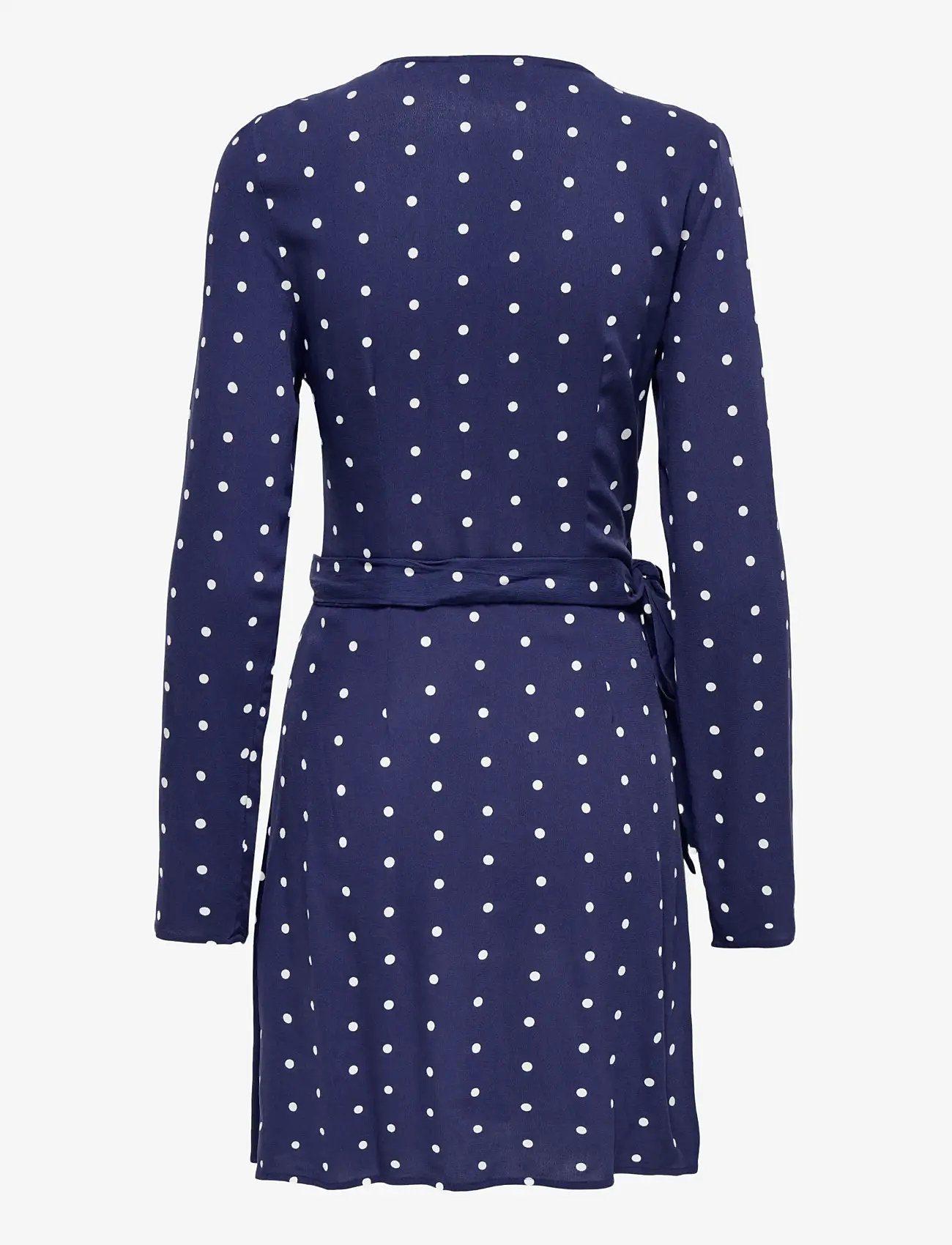 ONLY - ONLKESHAV L/S V-NECK WRAP DRESS WVN - omlottklänningar - patriot blue - 1