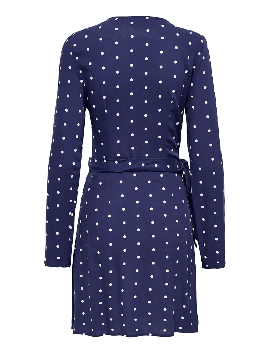 ONLY - ONLKESHAV L/S V-NECK WRAP DRESS WVN - wrap dresses - patriot blue - 2