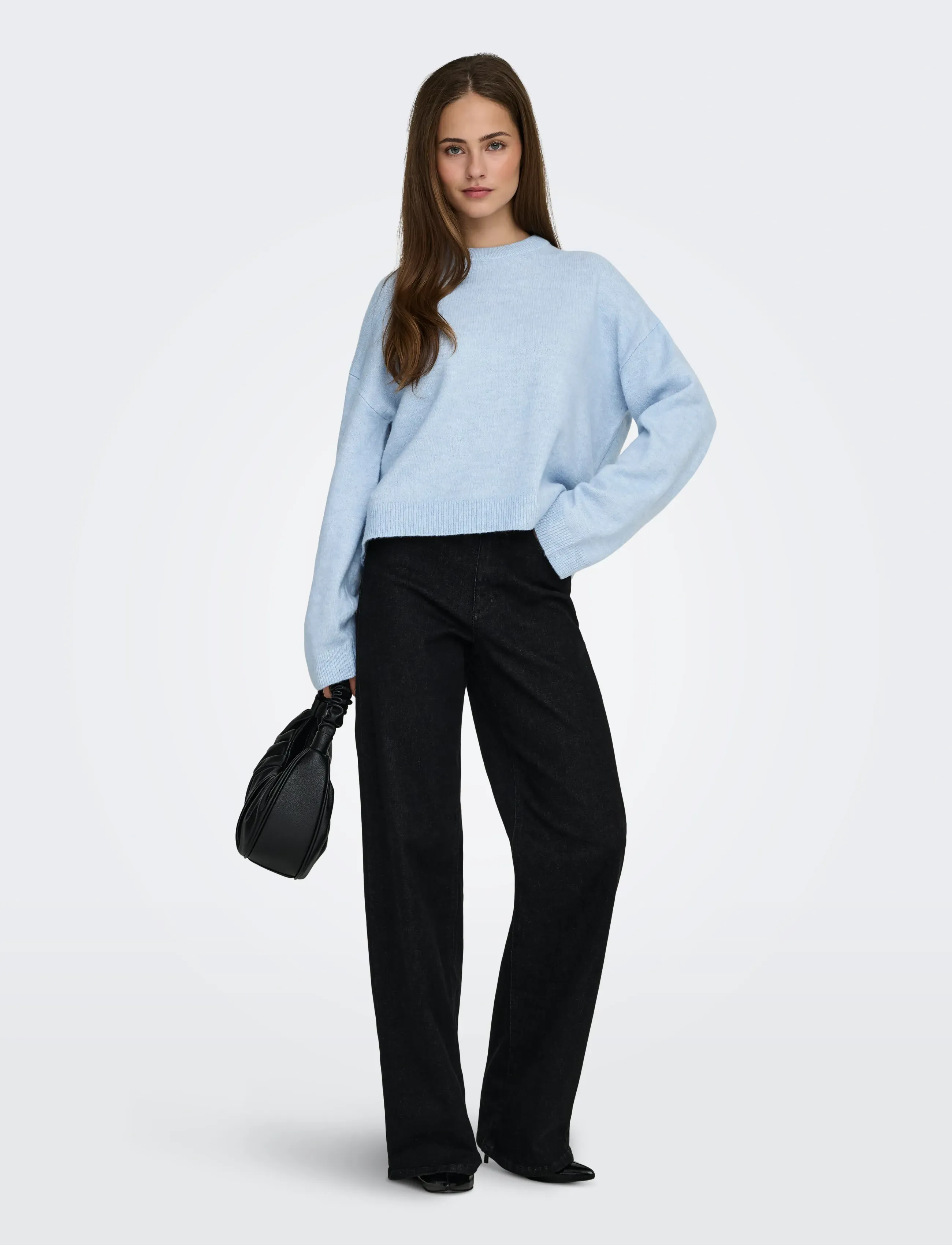 ONLY - ONLSIMONI L/S O-NECK PULLOVER KNT NOOS - pullover - cashmere blue - 4