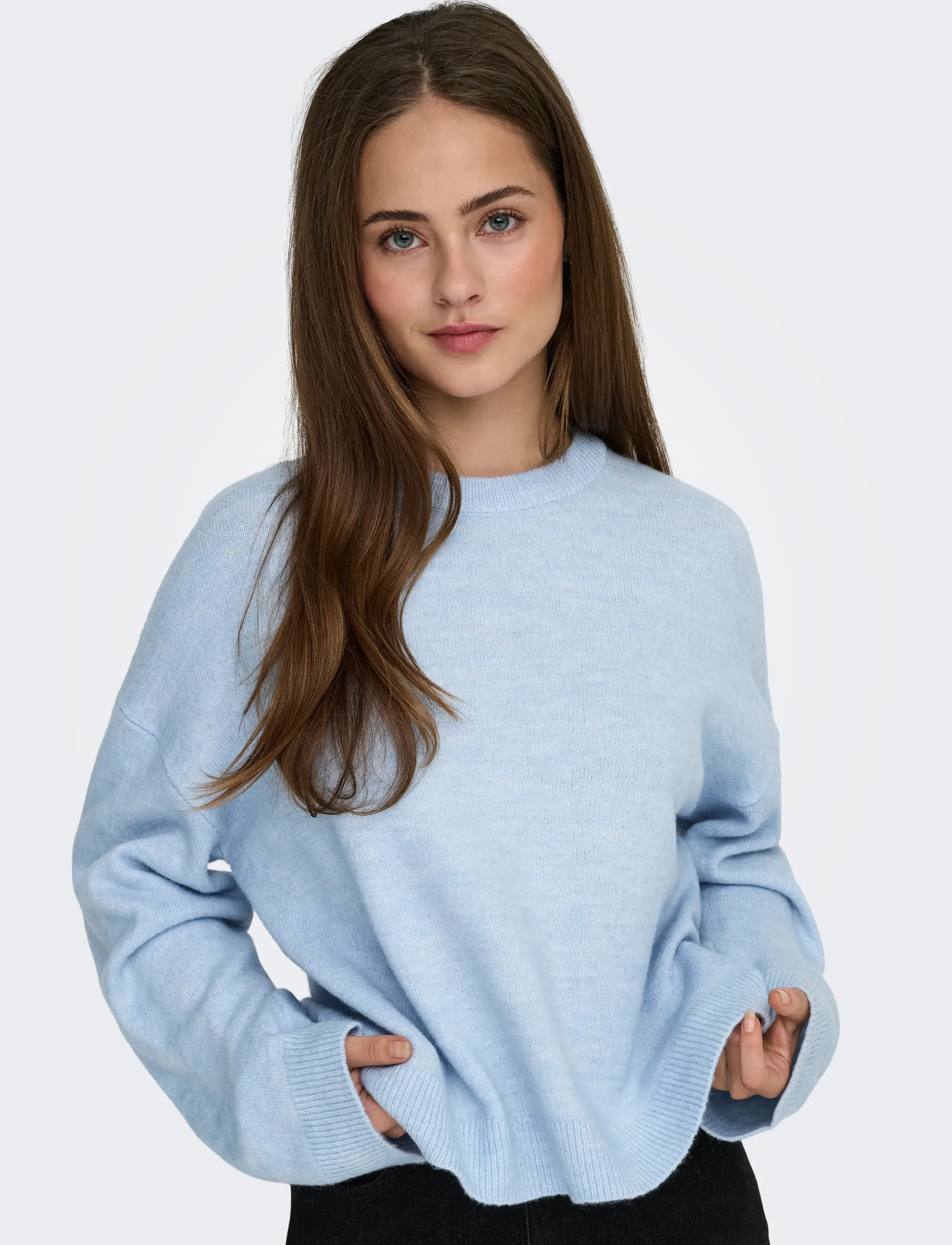 ONLY - ONLSIMONI L/S O-NECK PULLOVER KNT NOOS - pullover - cashmere blue - 5