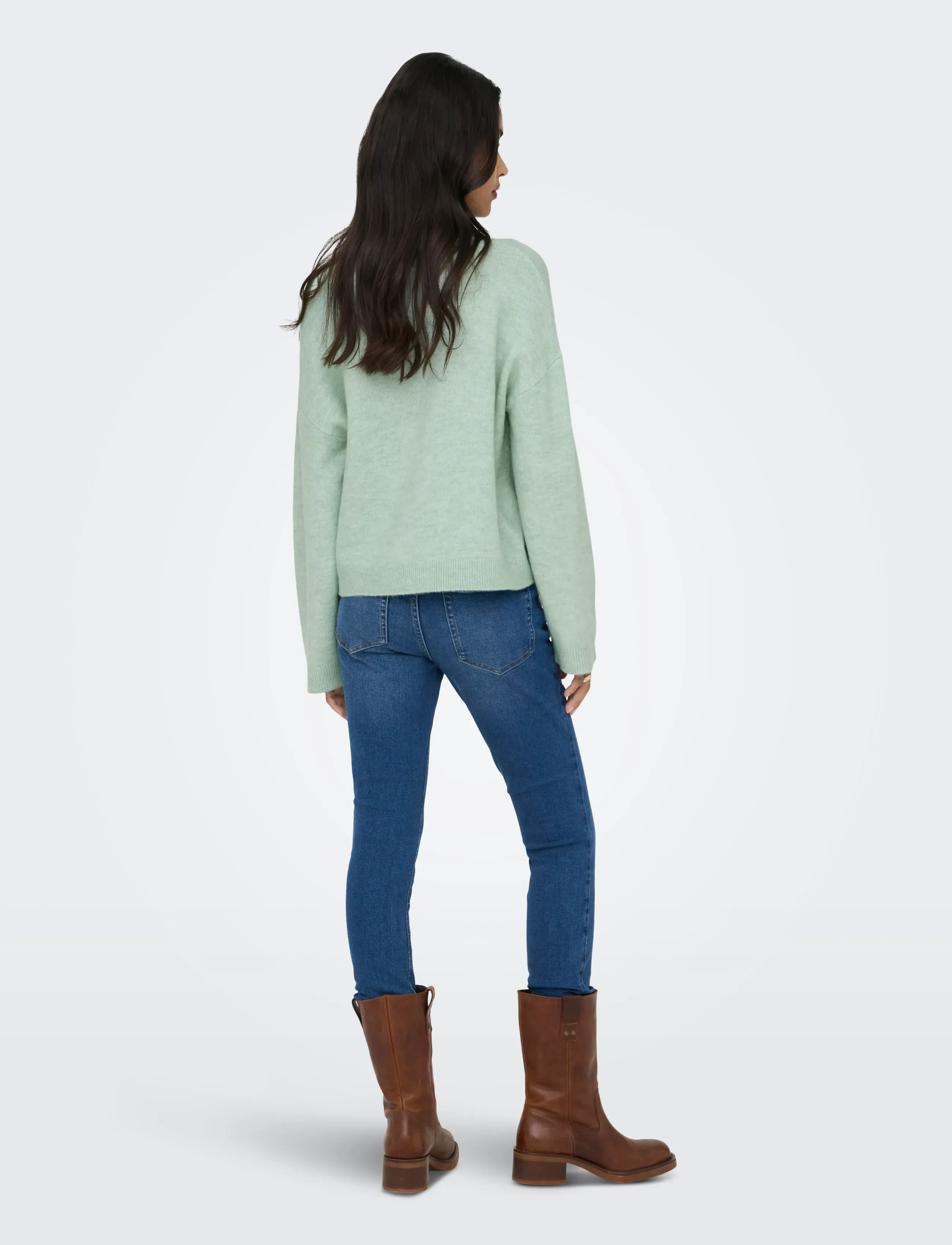 ONLY - ONLSIMONI L/S O-NECK PULLOVER KNT NOOS - stickade tröjor - ether - 3
