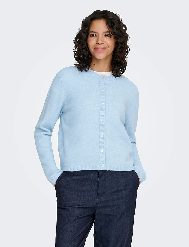 ONLY - ONLSIMONI L/S O-NECK CARDIGAN KNT NOOS - cardigans - cashmere blue - 0