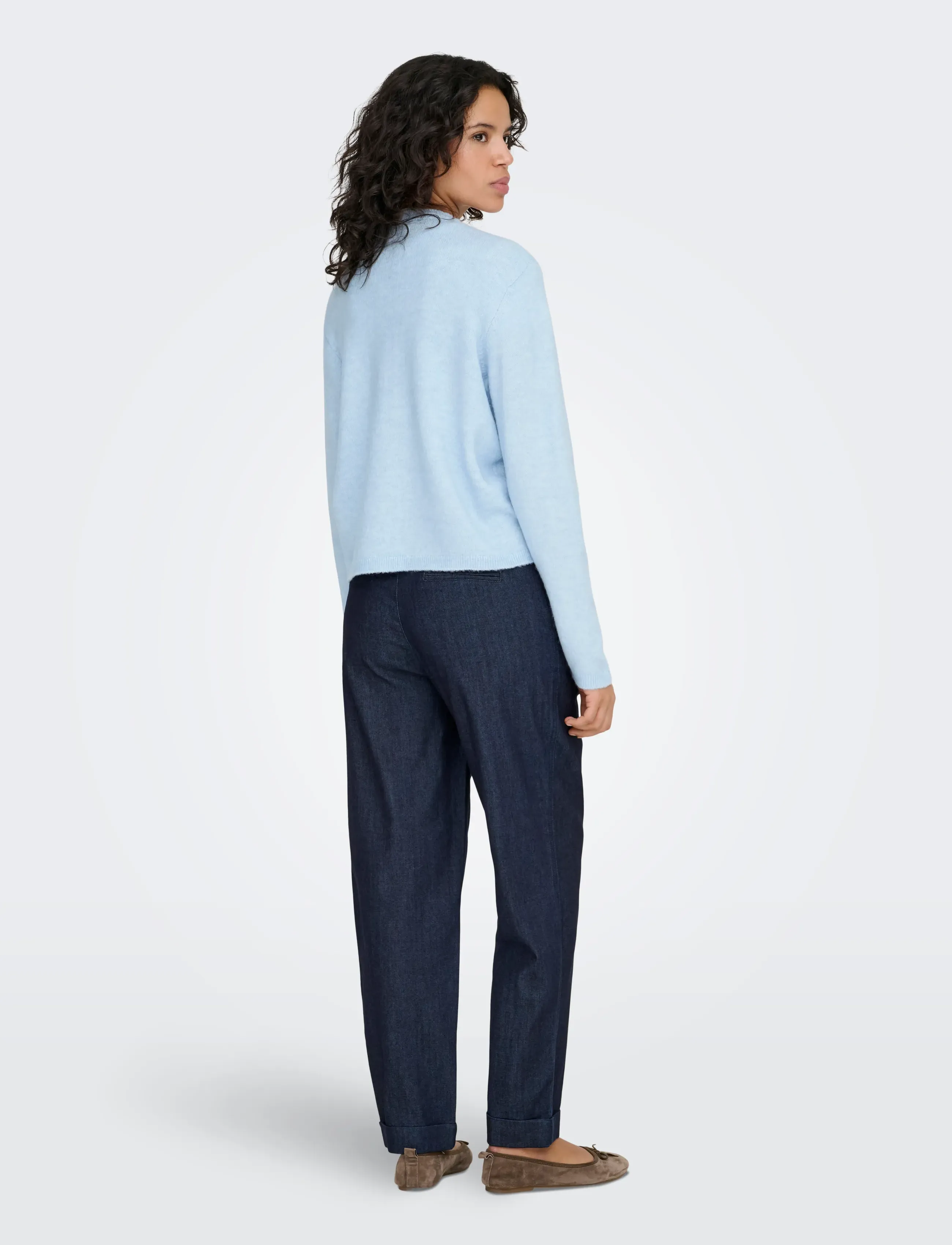 ONLY - ONLSIMONI L/S O-NECK CARDIGAN KNT NOOS - koftor - cashmere blue - 3