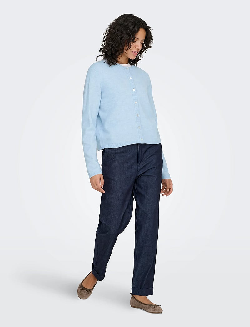 ONLY - ONLSIMONI L/S O-NECK CARDIGAN KNT NOOS - cardigans - cashmere blue - 4