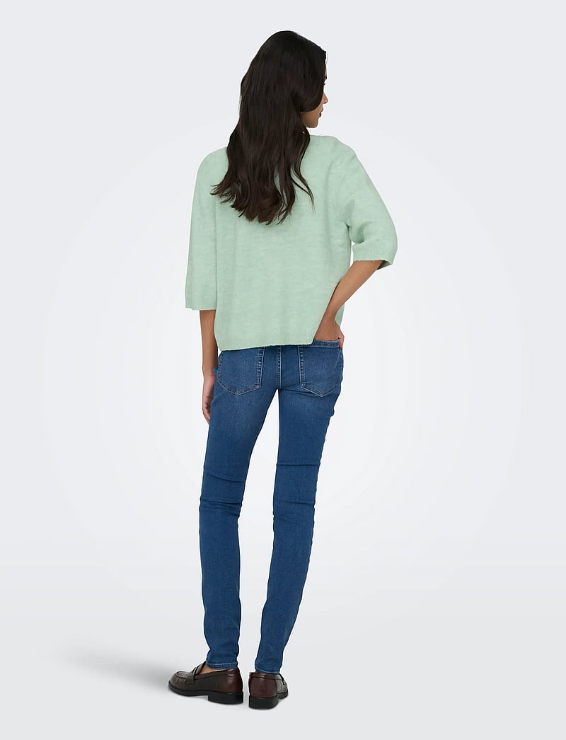 ONLY - ONLSIMONI 2/4 BOW CARDIGAN KNT NOOS - koftor - ether - 3