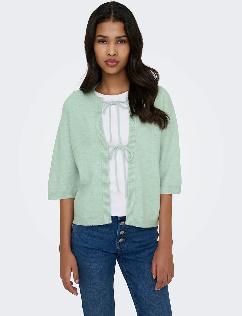 ONLY - ONLSIMONI 2/4 BOW CARDIGAN KNT NOOS - koftor - ether - 5