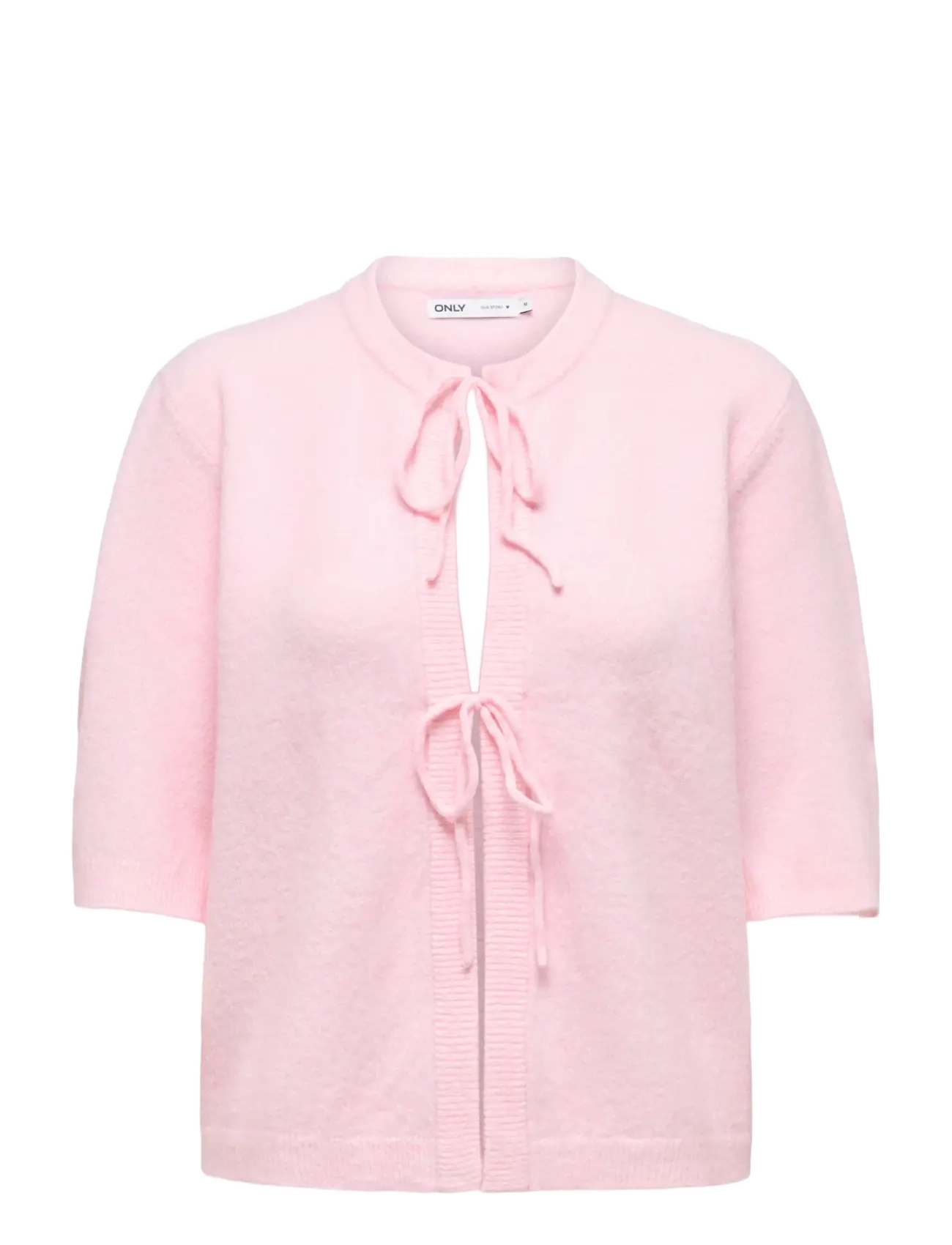 ONLY ONLSIMONI 2/4 BOW CARDIGAN KNT NOOS - ONLY - POTPOURRI / pink/rose