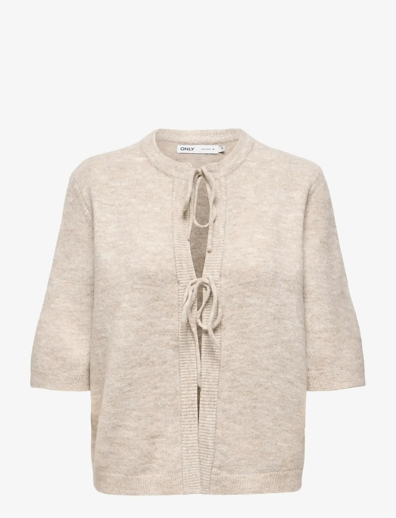 ONLY - ONLSIMONI 2/4 BOW CARDIGAN KNT NOOS - koftor - pumice stone - 1