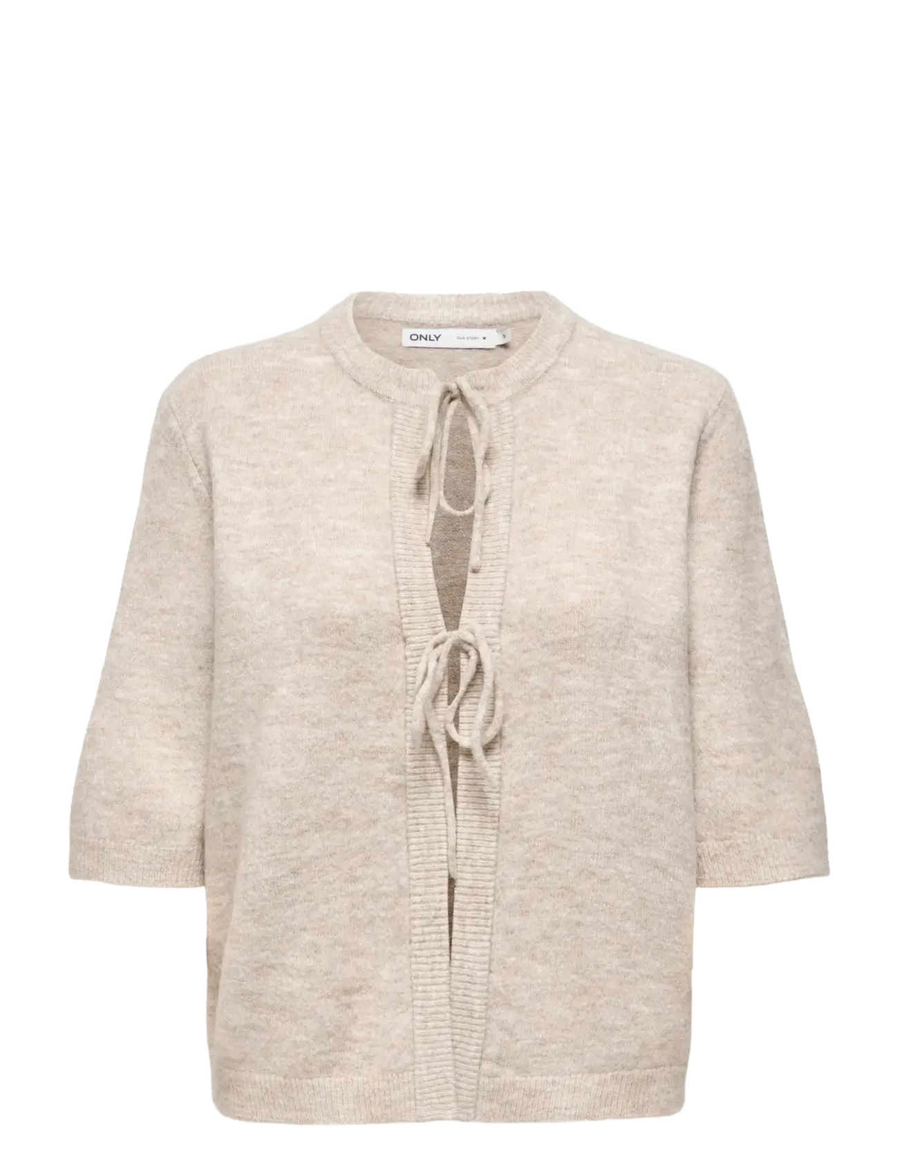 ONLY ONLSIMONI 2/4 BOW CARDIGAN KNT NOOS - ONLY - PUMICE STONE / beige