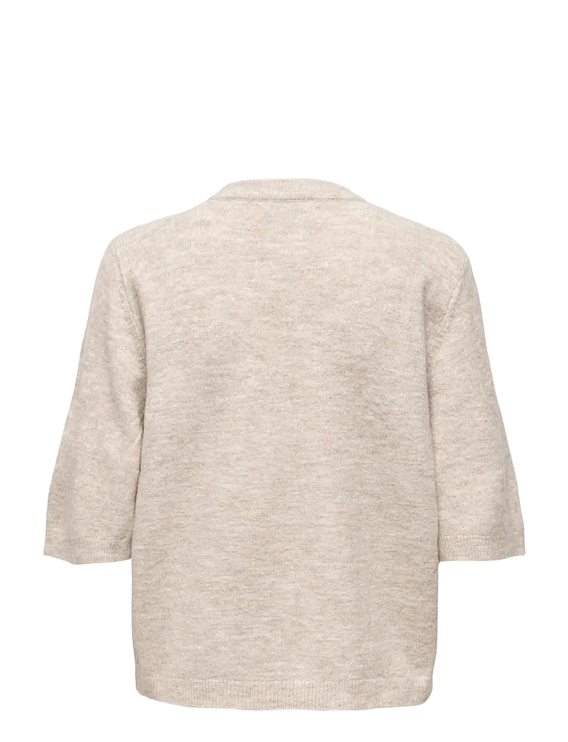 ONLY - ONLSIMONI 2/4 BOW CARDIGAN KNT NOOS - koftor - pumice stone - 2