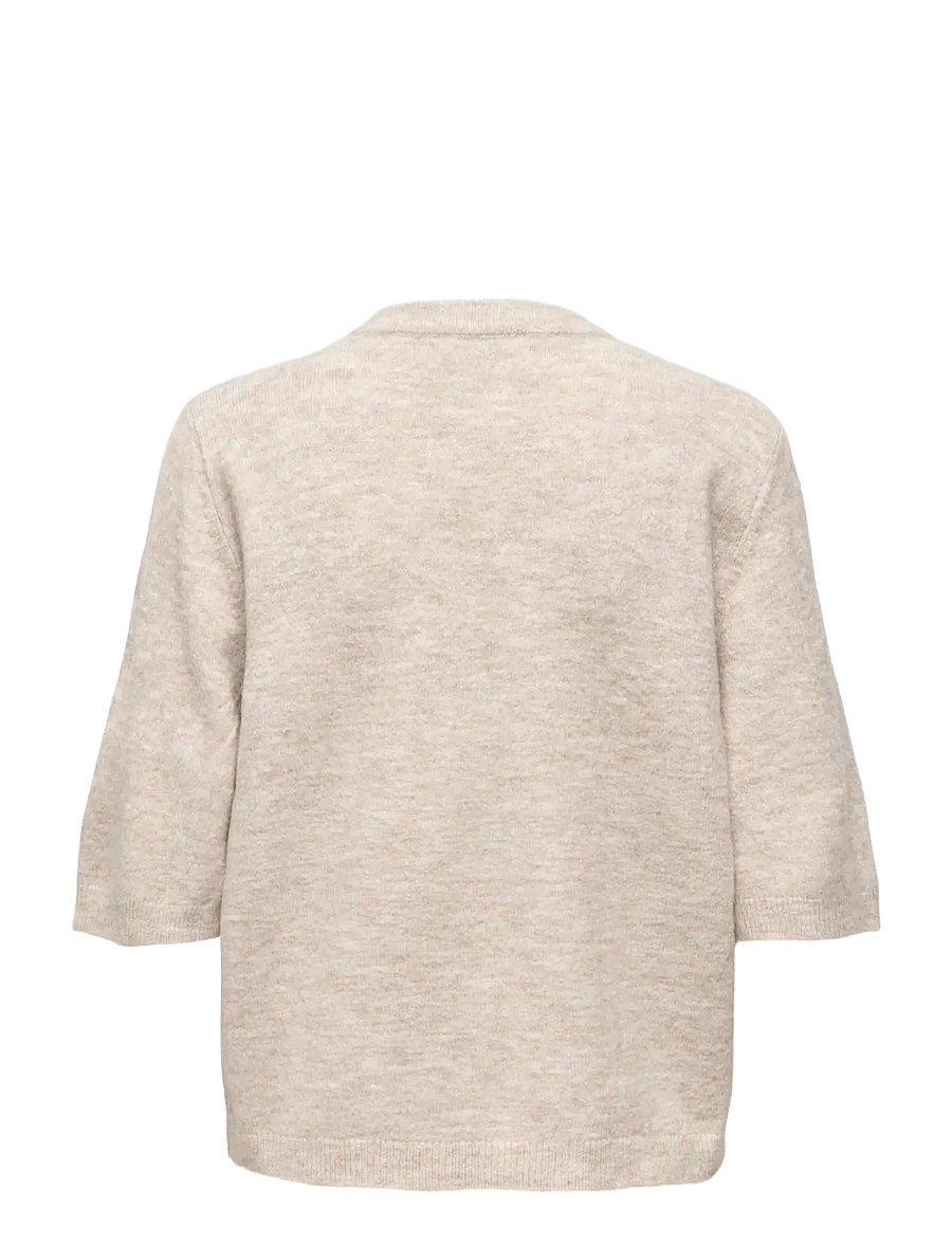 ONLY - ONLSIMONI 2/4 BOW CARDIGAN KNT NOOS - koftor - pumice stone - 2