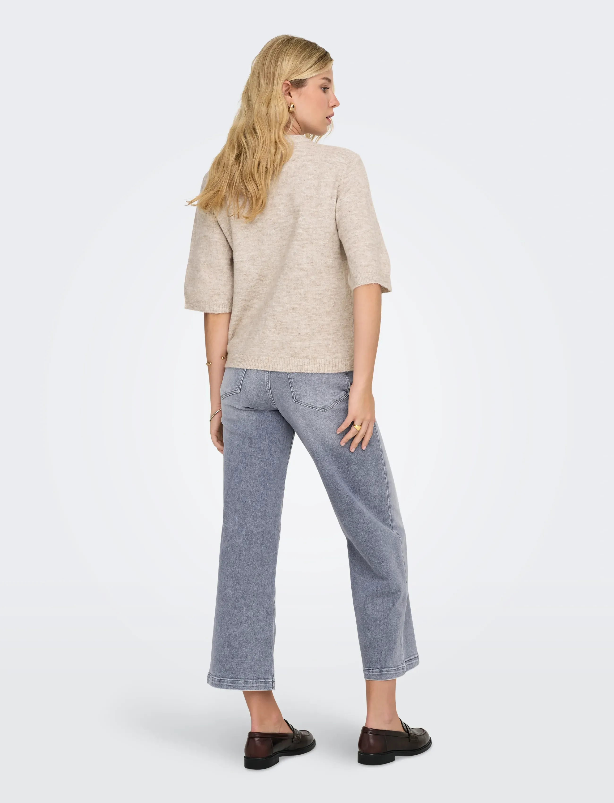 ONLY - ONLSIMONI 2/4 BOW CARDIGAN KNT NOOS - kardiganai - pumice stone - 3