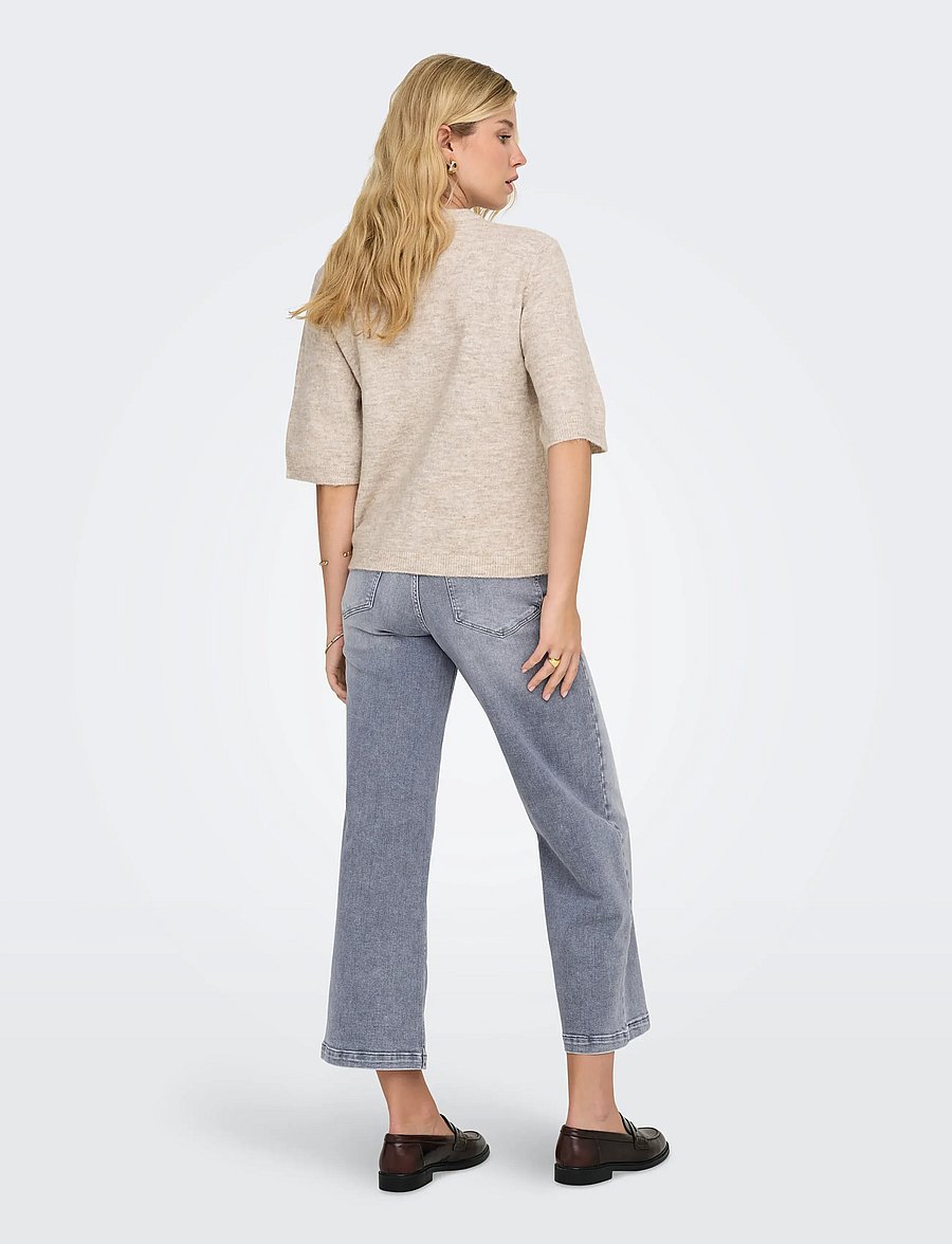 ONLY - ONLSIMONI 2/4 BOW CARDIGAN KNT NOOS - koftor - pumice stone - 3