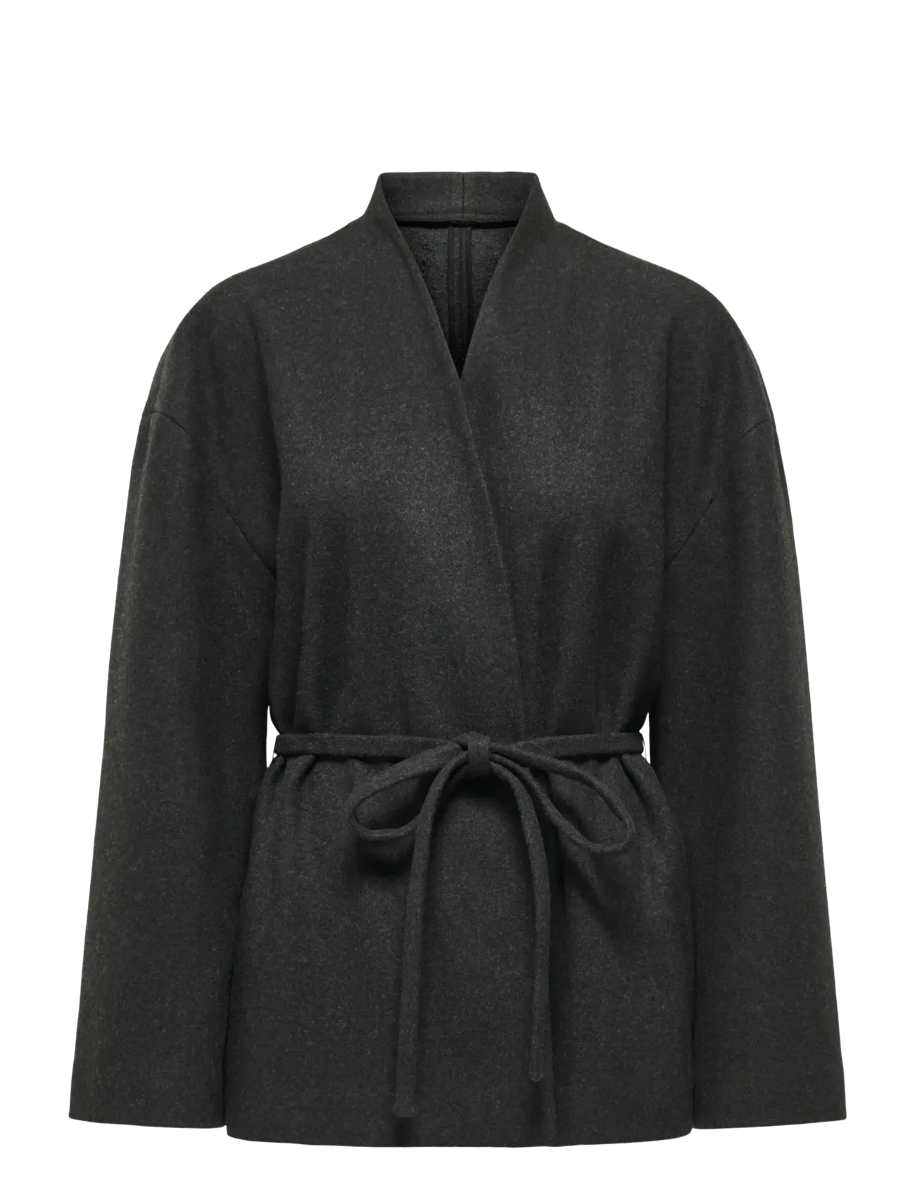 ONLY ONLFOX-TRILLION SHORT BELT JACKET PNT - Vinterjackor - DARK GREY MELANGE / grey