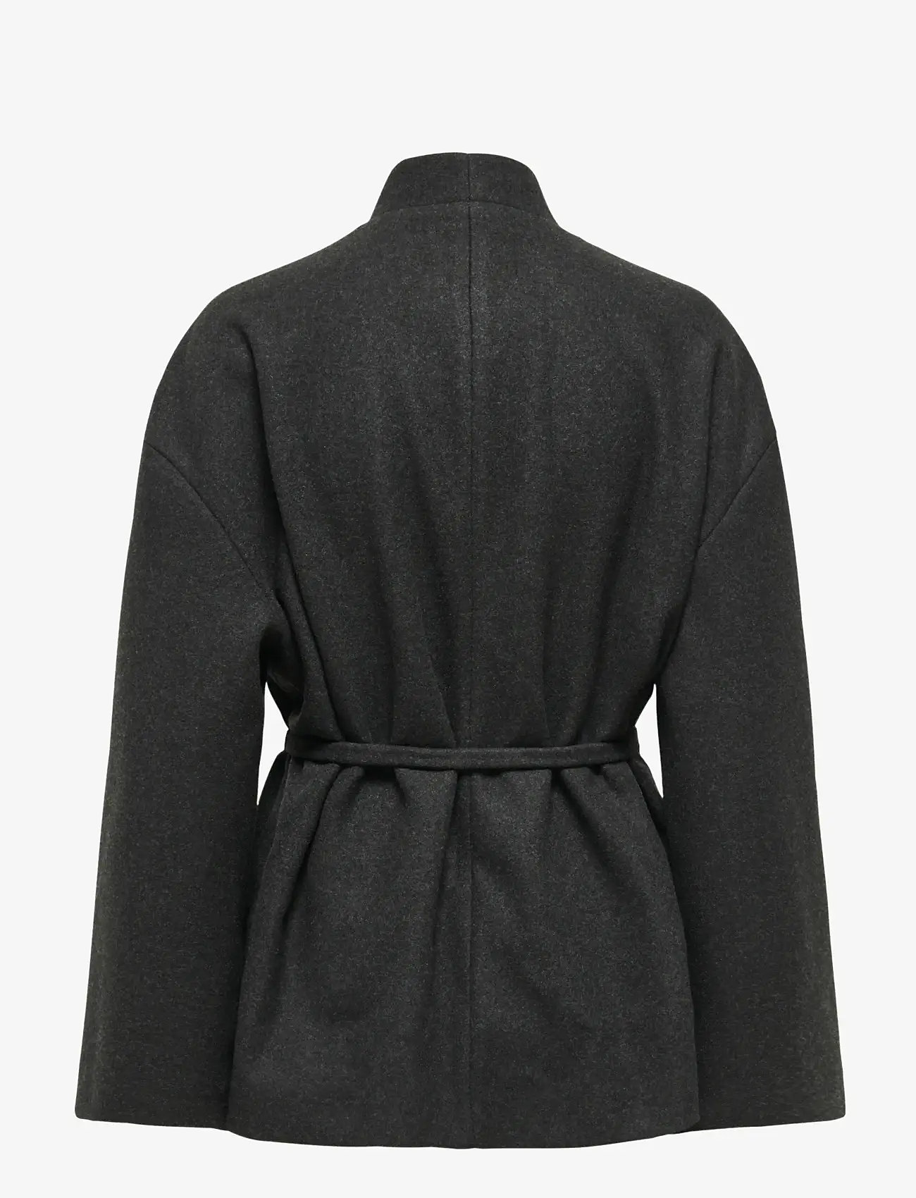 ONLY - ONLFOX-TRILLION SHORT BELT JACKET PNT - villased jakid - dark grey melange - 2