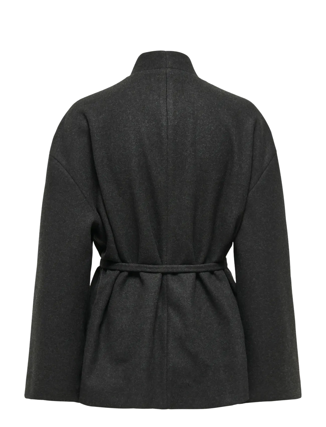 ONLY - ONLFOX-TRILLION SHORT BELT JACKET PNT - wollen jassen - dark grey melange - 2