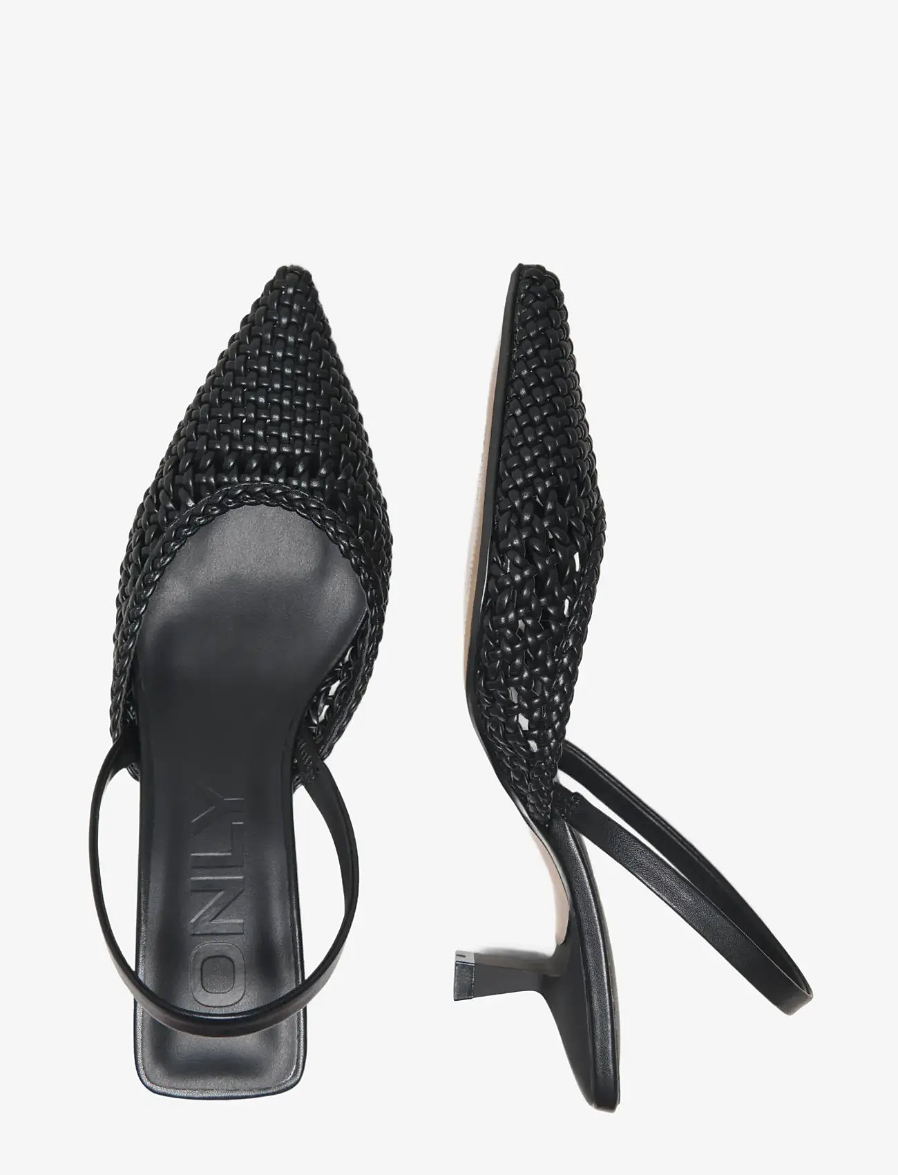 ONLY - ONLCOCO-10 WOVEN SLINGBACK - högklackade slingbacks - black - 3